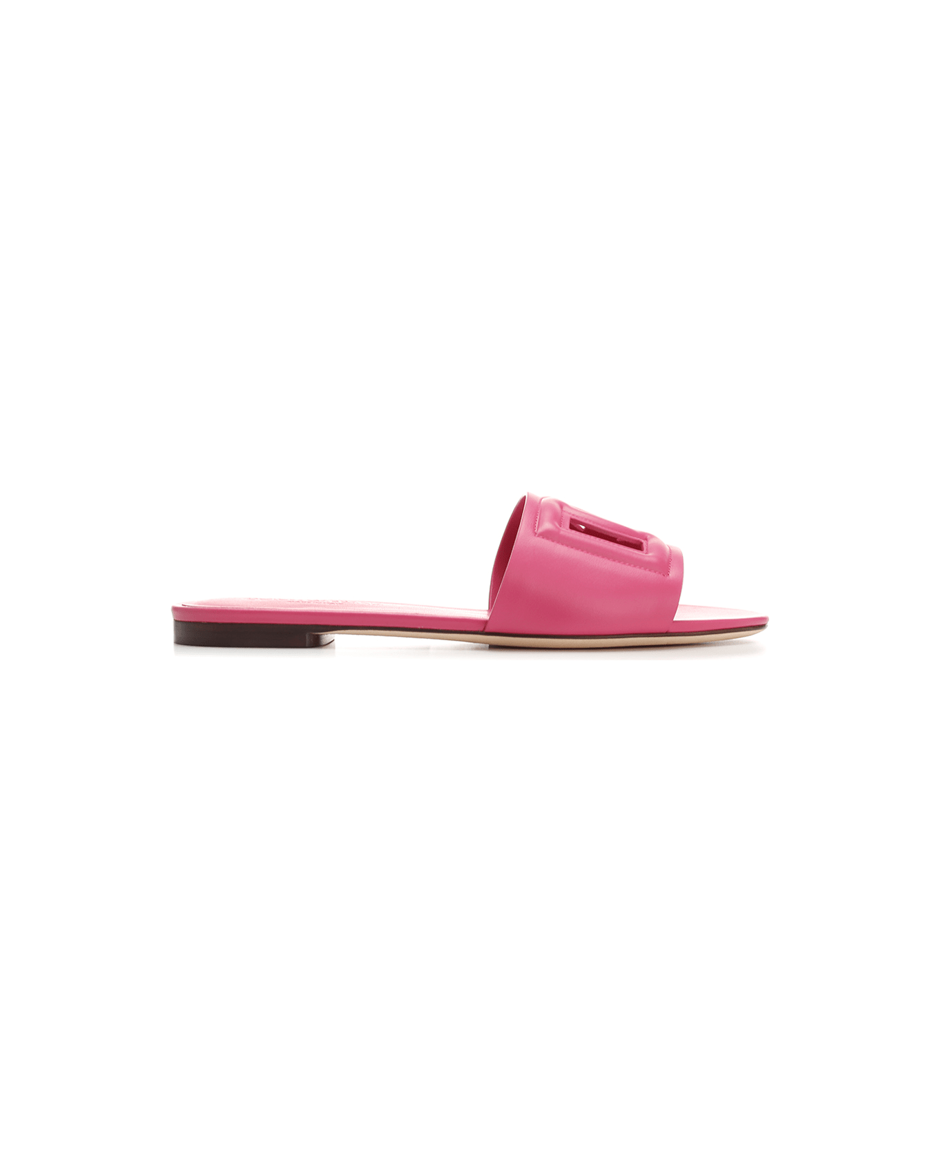 Dolce & Gabbana Sliders With Dg Logo - Fucsia