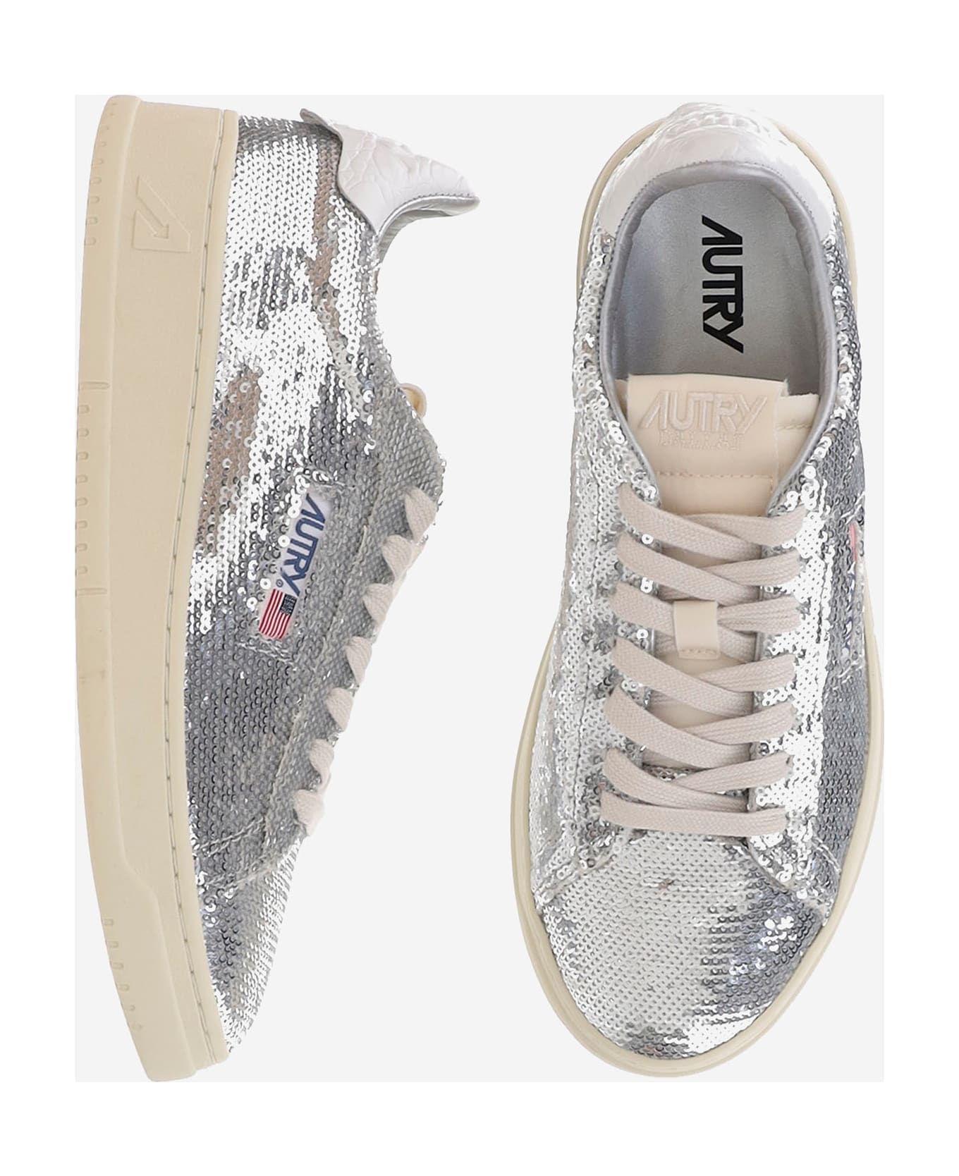 Autry Dallas Low Sparkling Sneakers - Silver スニーカー
