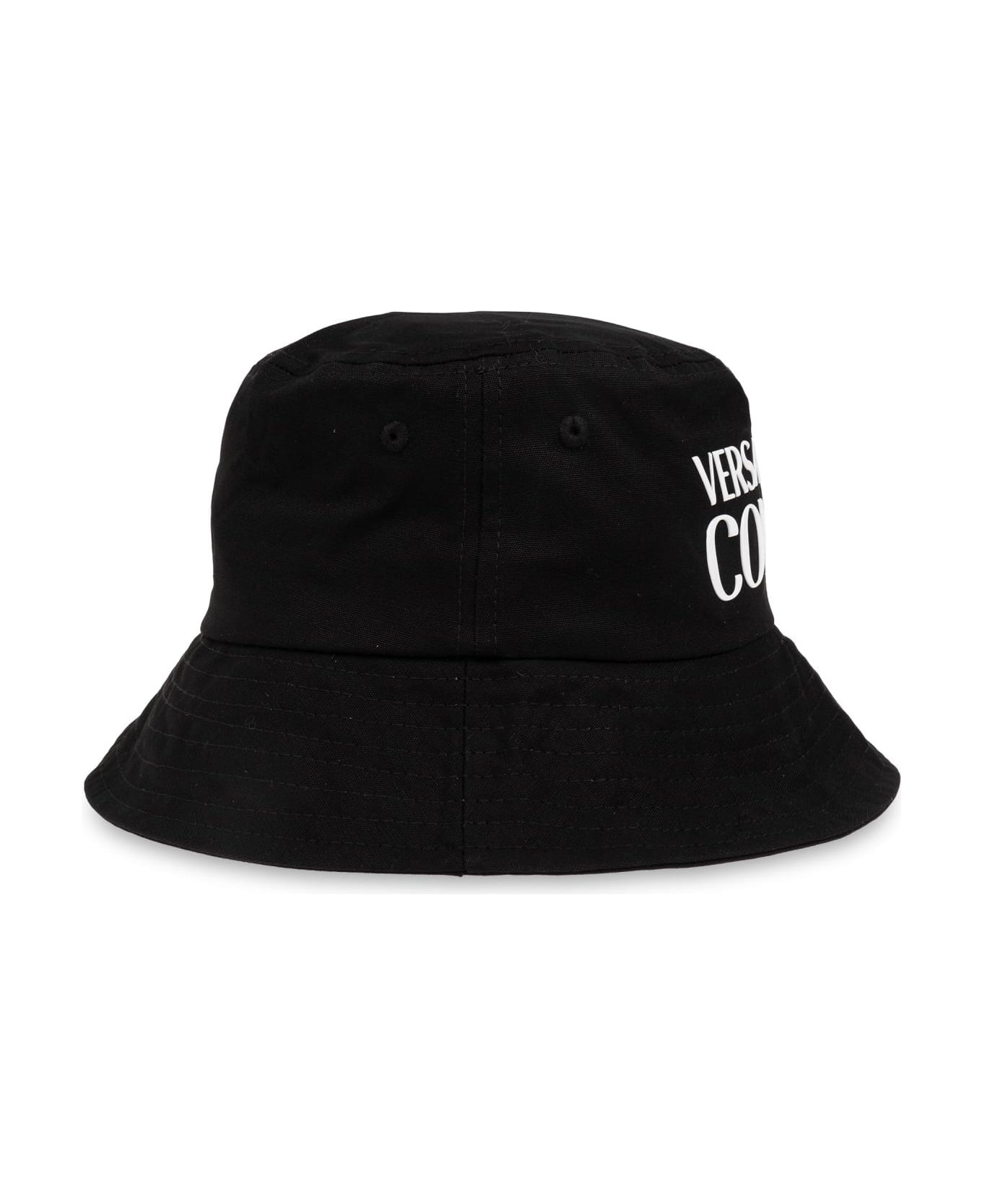 Versace Jeans Couture Bucket Hat With Logo - Black 帽子