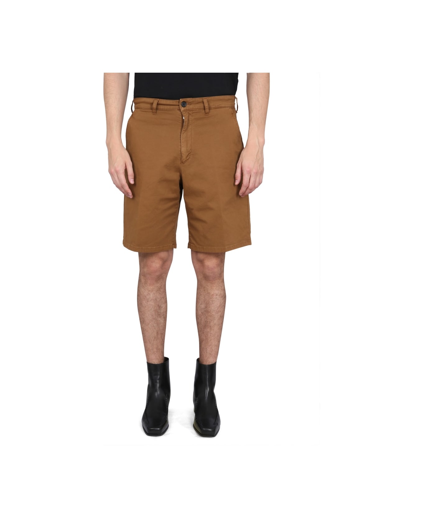 Department Five Cotton Bermuda Shorts - BROWN