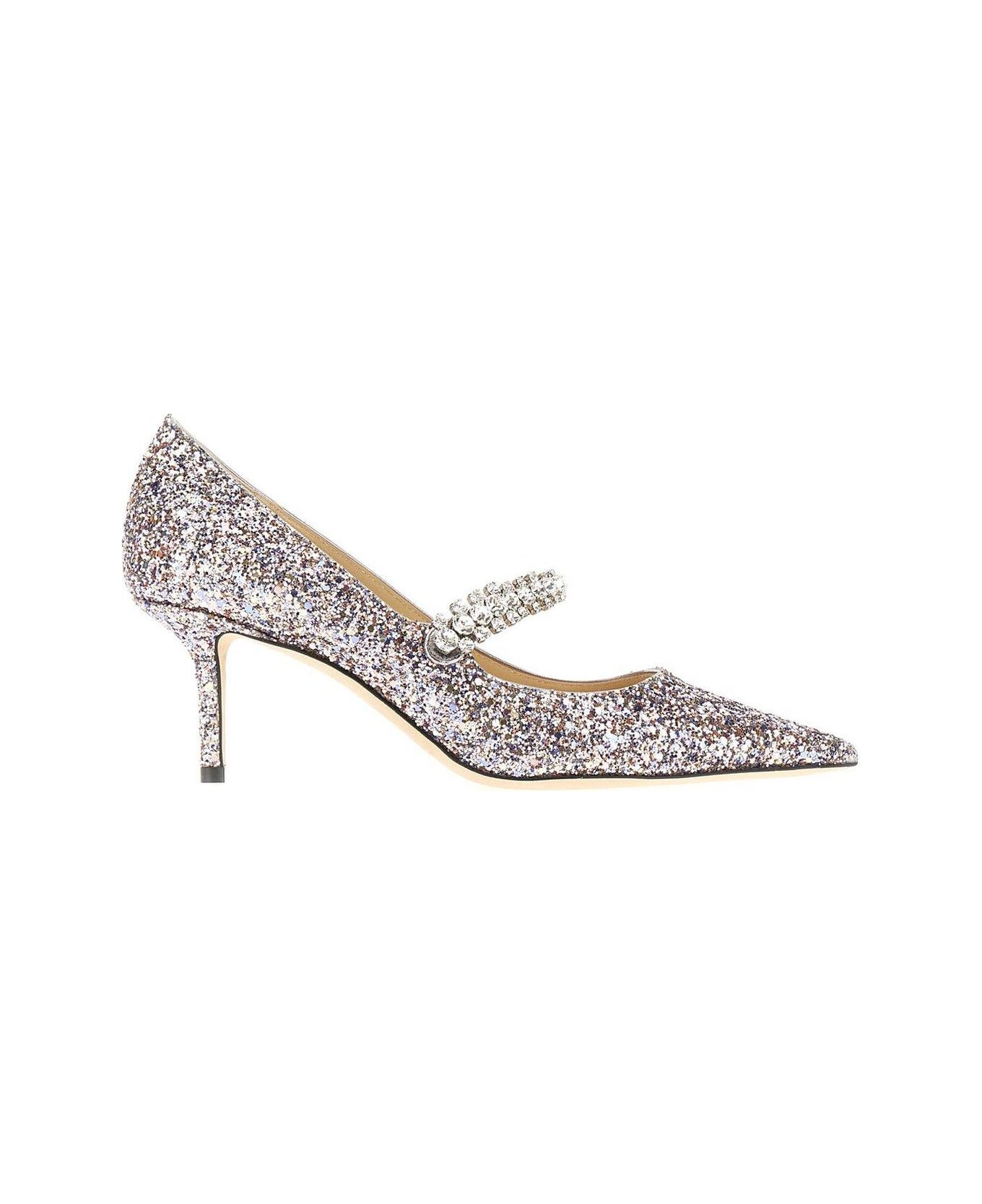 Jimmy Choo Glittered Pointed Toe Pumps - Pink