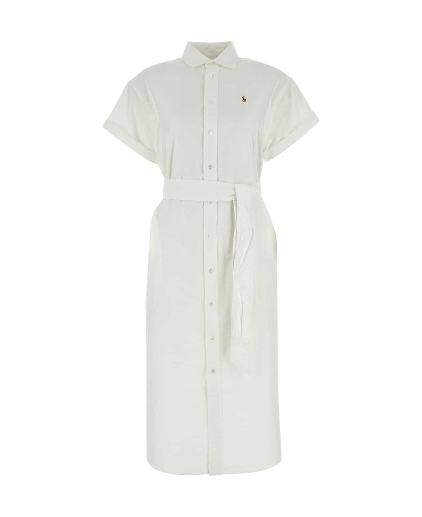 Polo Ralph Lauren White Oxford Shirt Dress - BSRWHITE