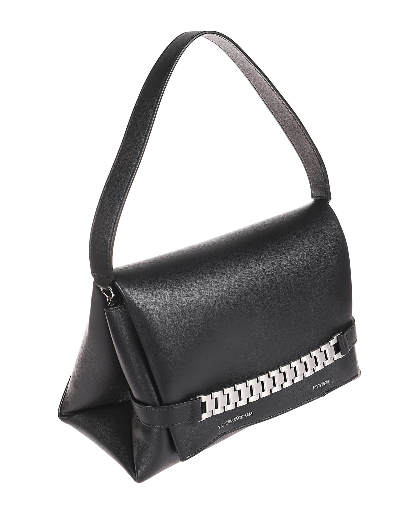 Victoria Beckham Brushed Silver Chain Pouch Bag - Black トートバッグ