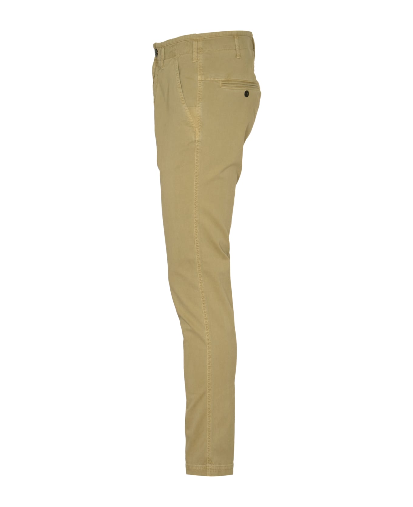 Stone Island Button Fitted Trousers - BISCUIT