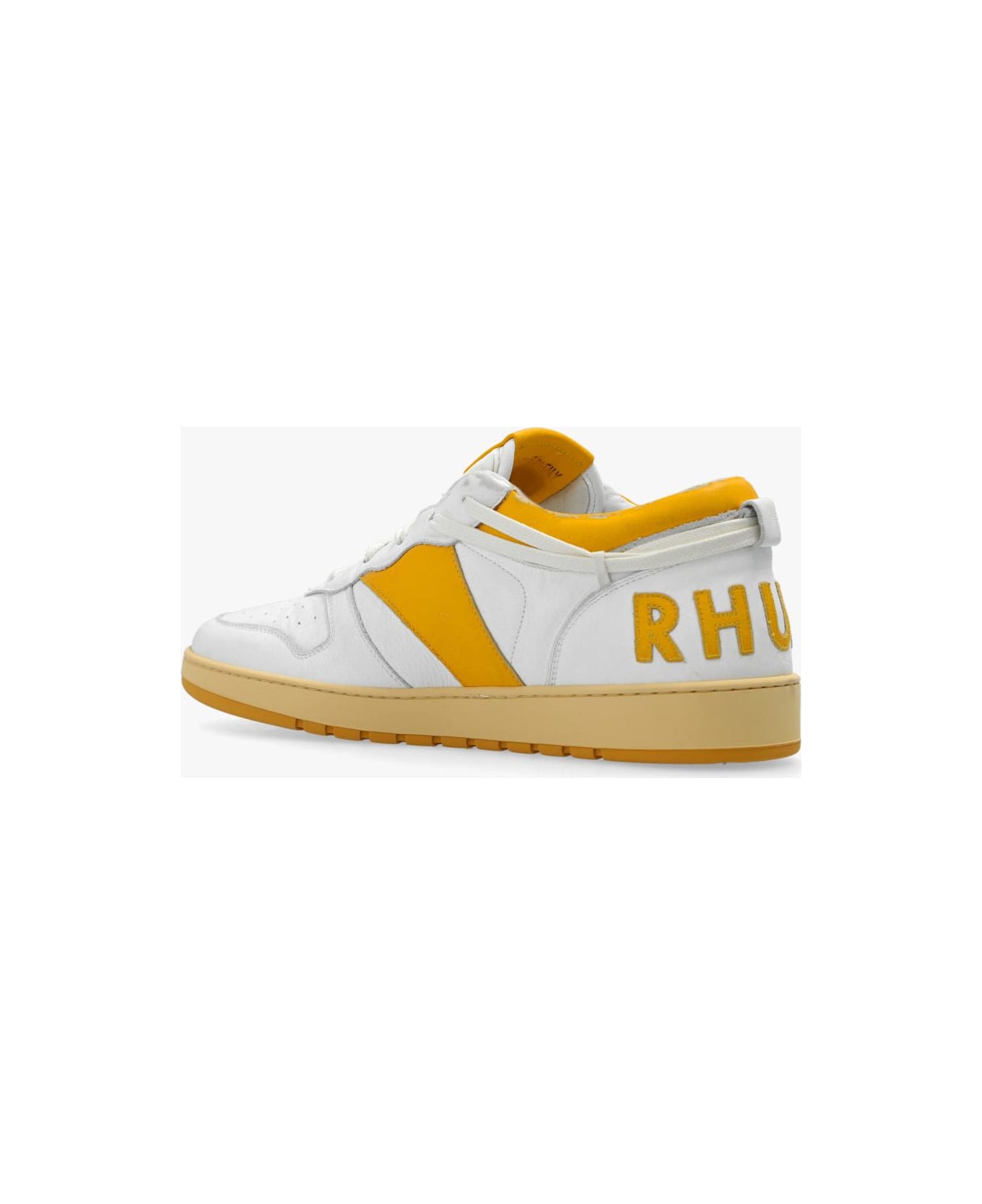 Rhude Sneakers With Logo - WHITE/YELLOW