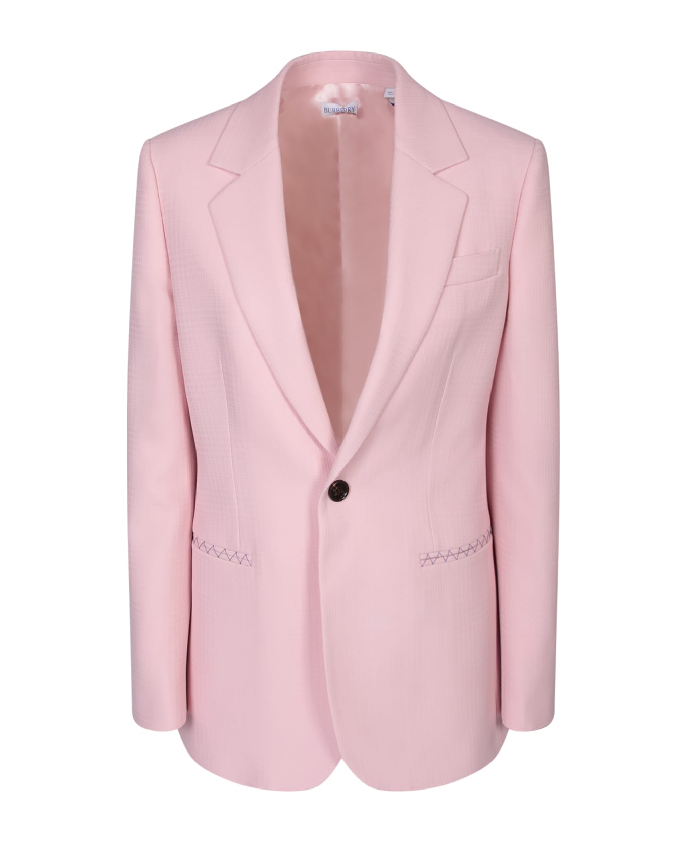 Burberry Tailored Jacket In Wool - Pink
