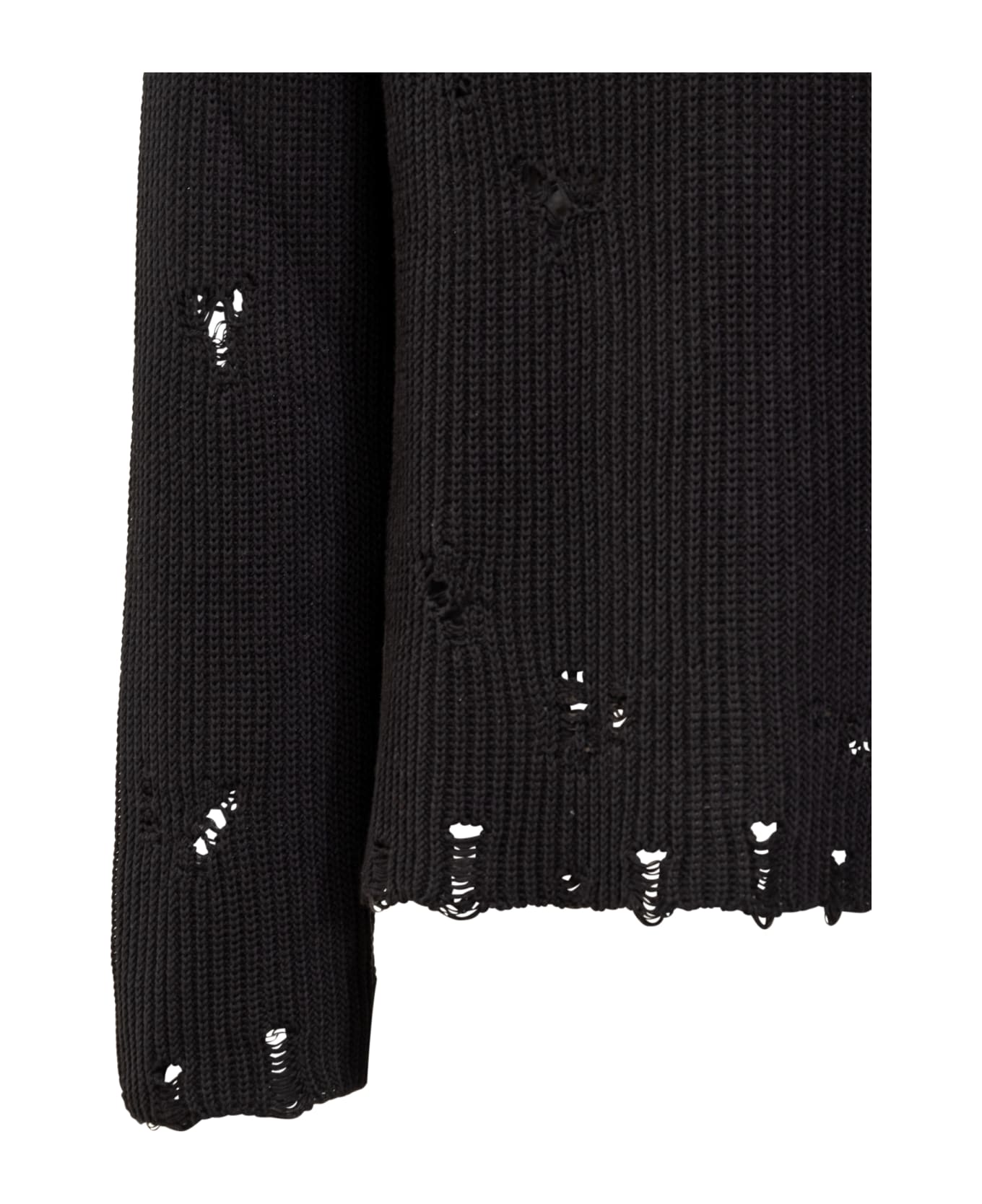 A Paper Kid Distressed Effect Sweater - Black