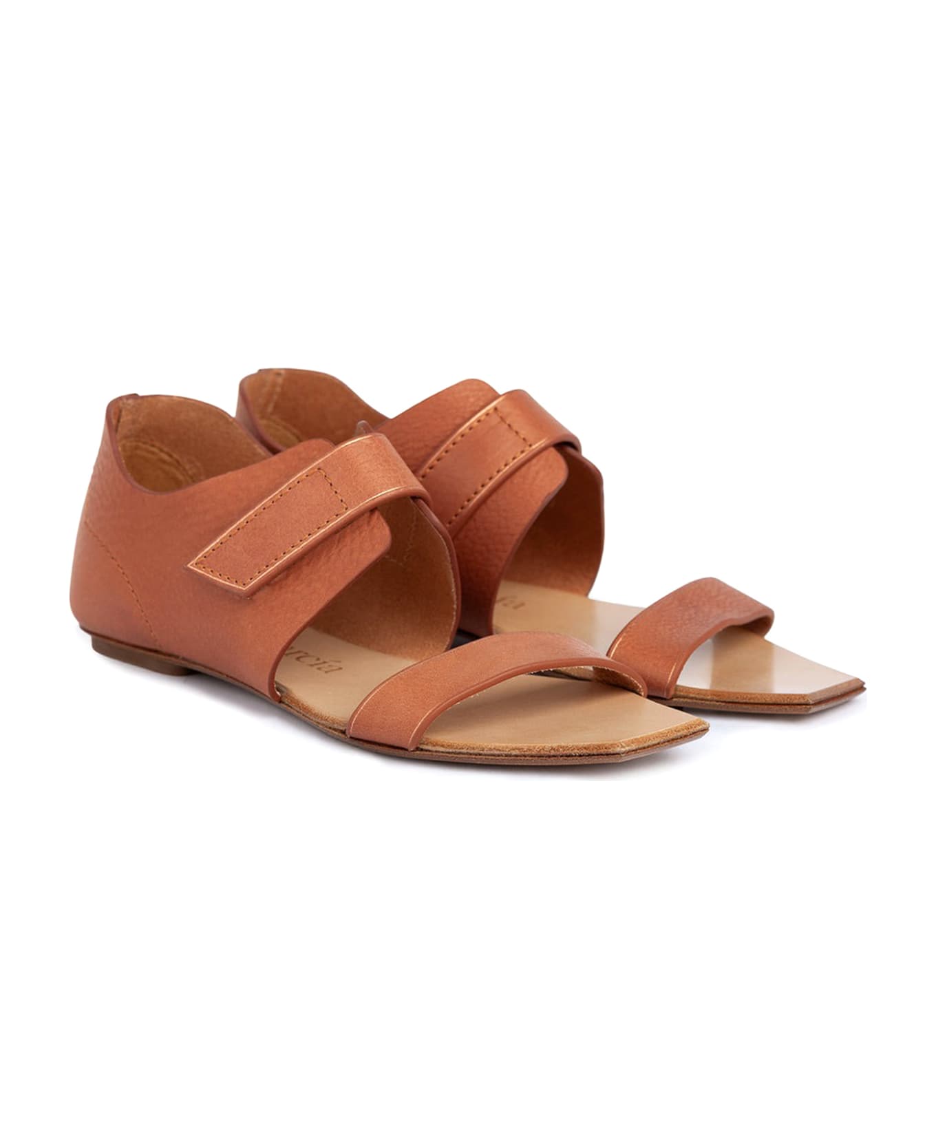 Pedro Garcia Vivi Flat Sandal In Tanned Leather - Clay