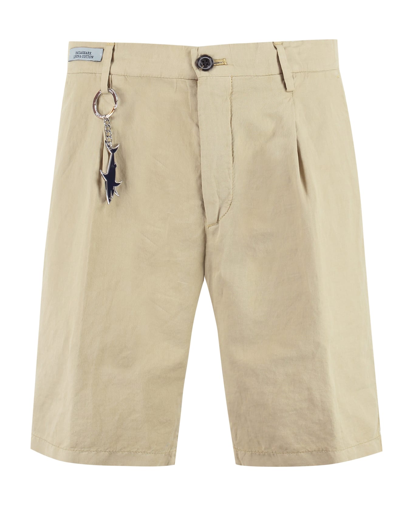 Paul&Shark Cotton And Linen Bermuda-shorts - Beige
