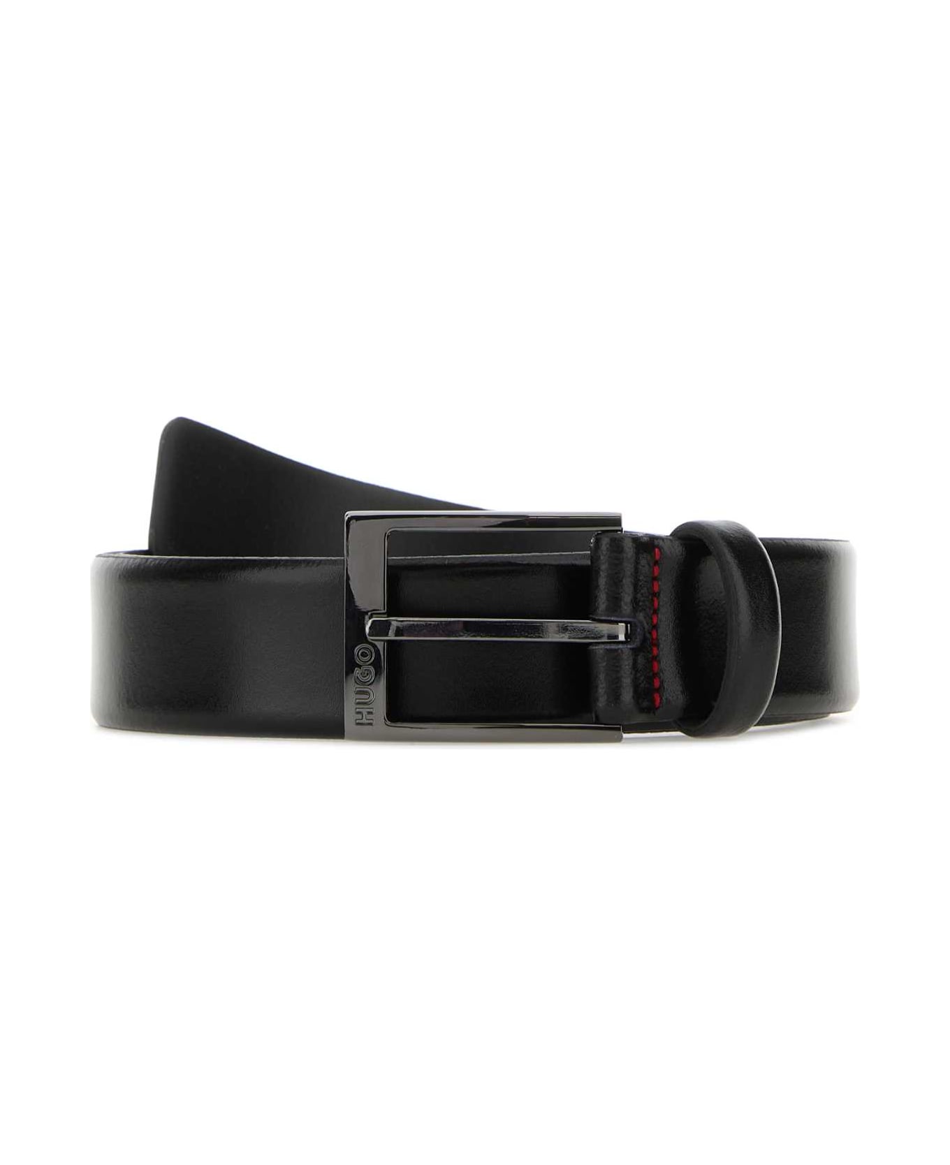 Hugo Boss Black Leather Belt - 001 ベルト