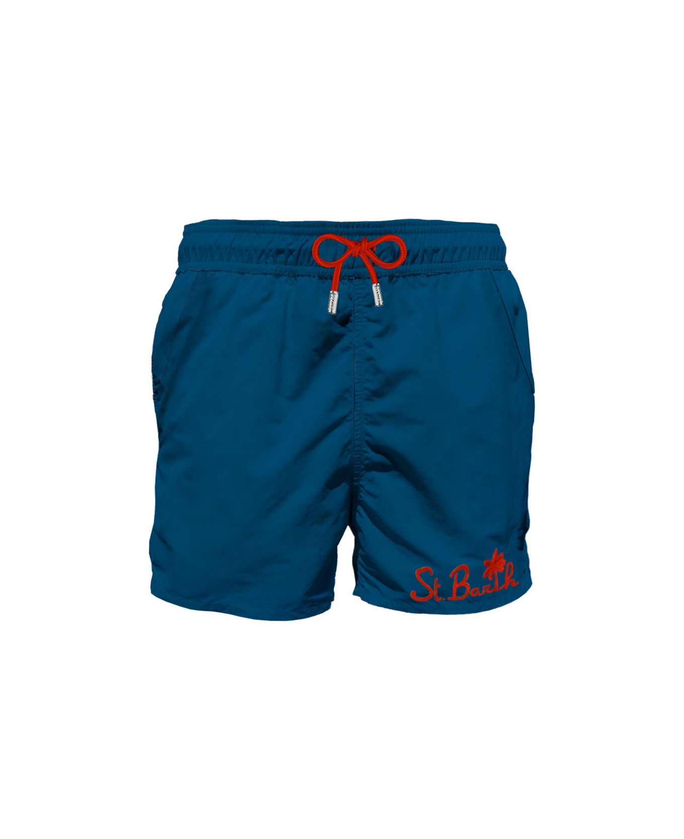 MC2 Saint Barth Blue Man Swim Shorts With Pocket - BLUE スイムトランクス