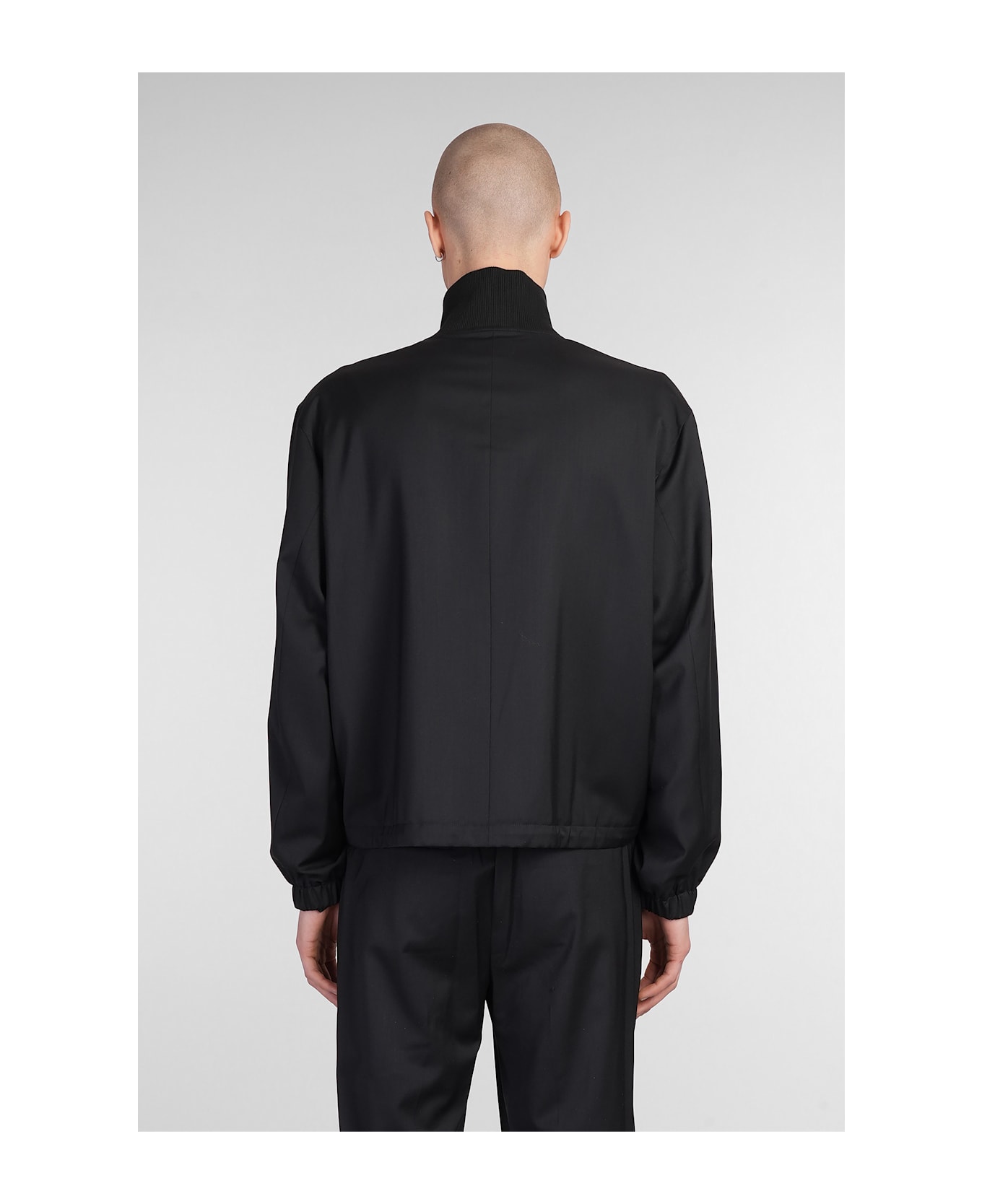 Helmut Lang Casual Jacket In Black Wool - black