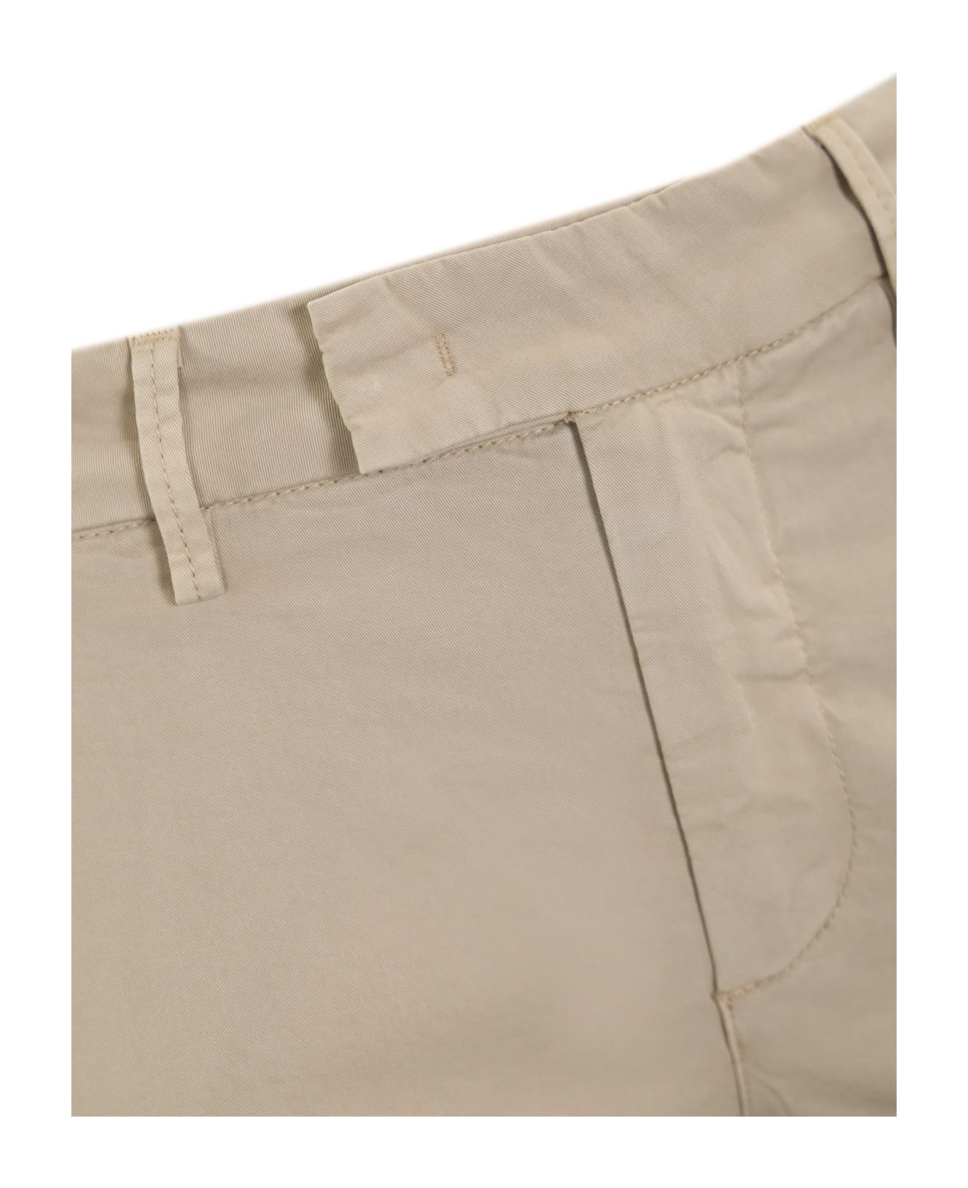 Re-HasH Cotton Satin Trousers - Beige scuro