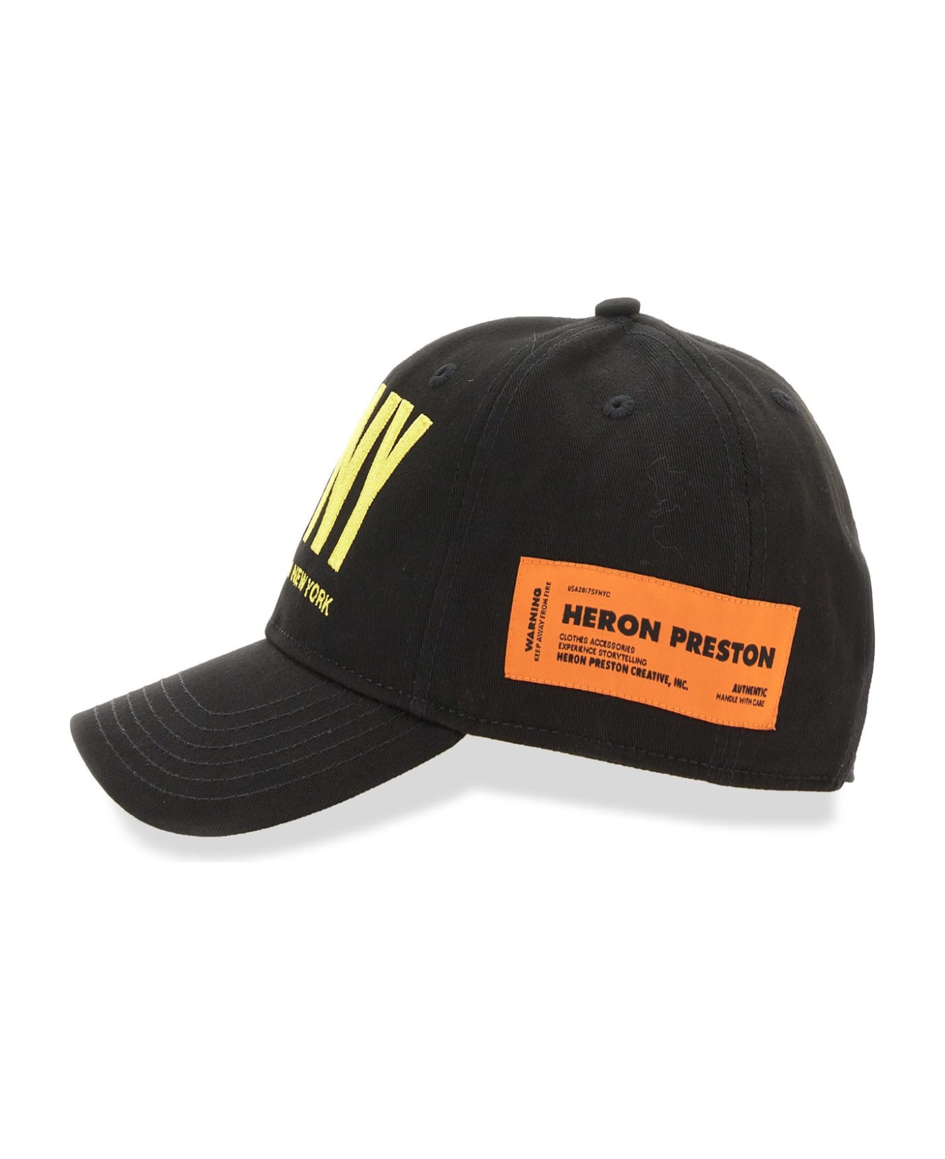 HERON PRESTON Baseball Hat With Logo Embroidery - NERO