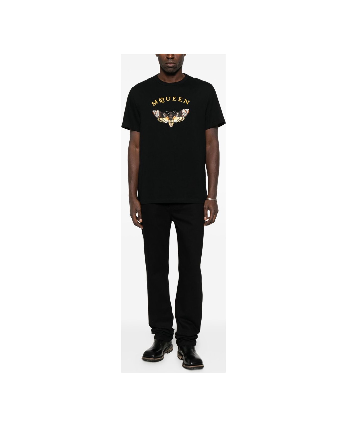 Alexander McQueen Embroidered T-shirt - Black