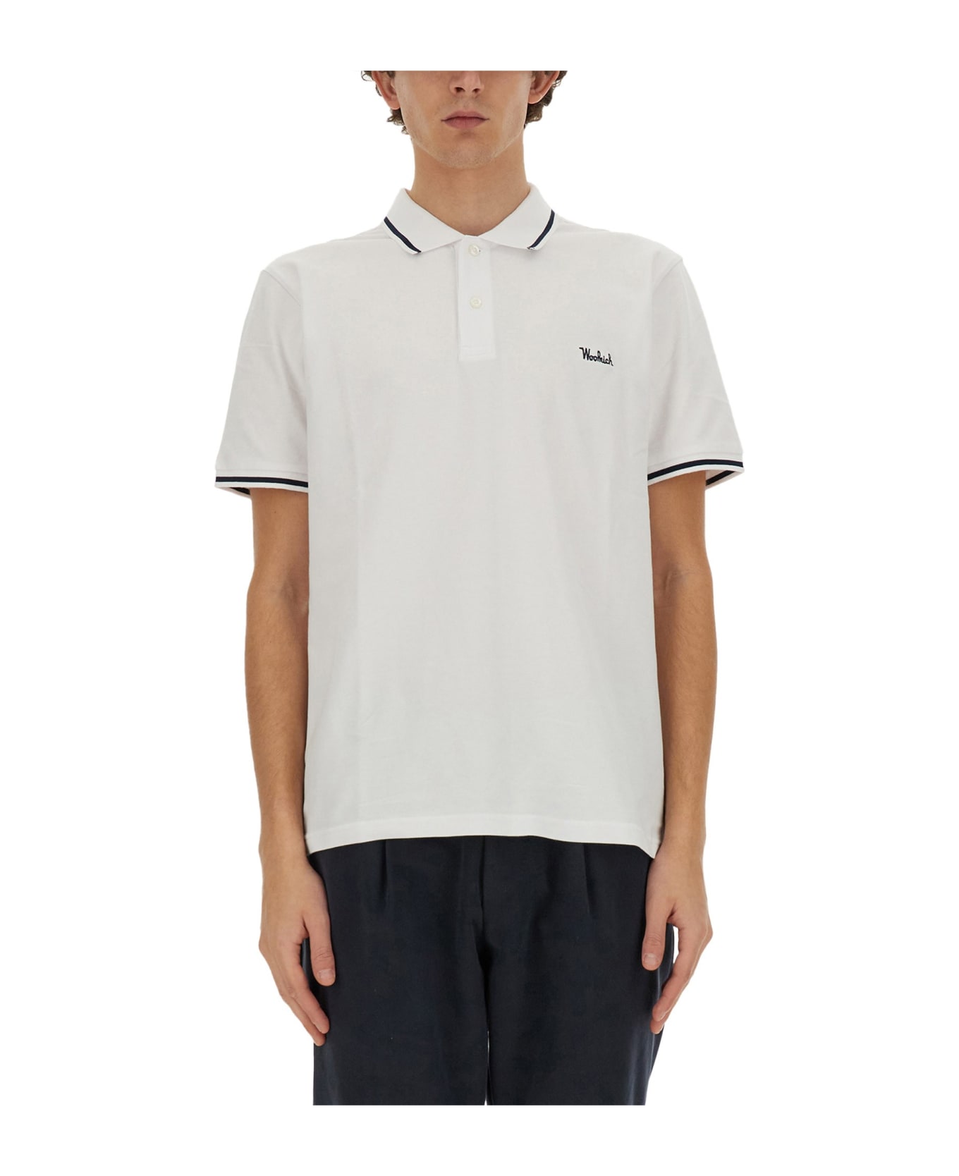 Woolrich Polo With Logo - White