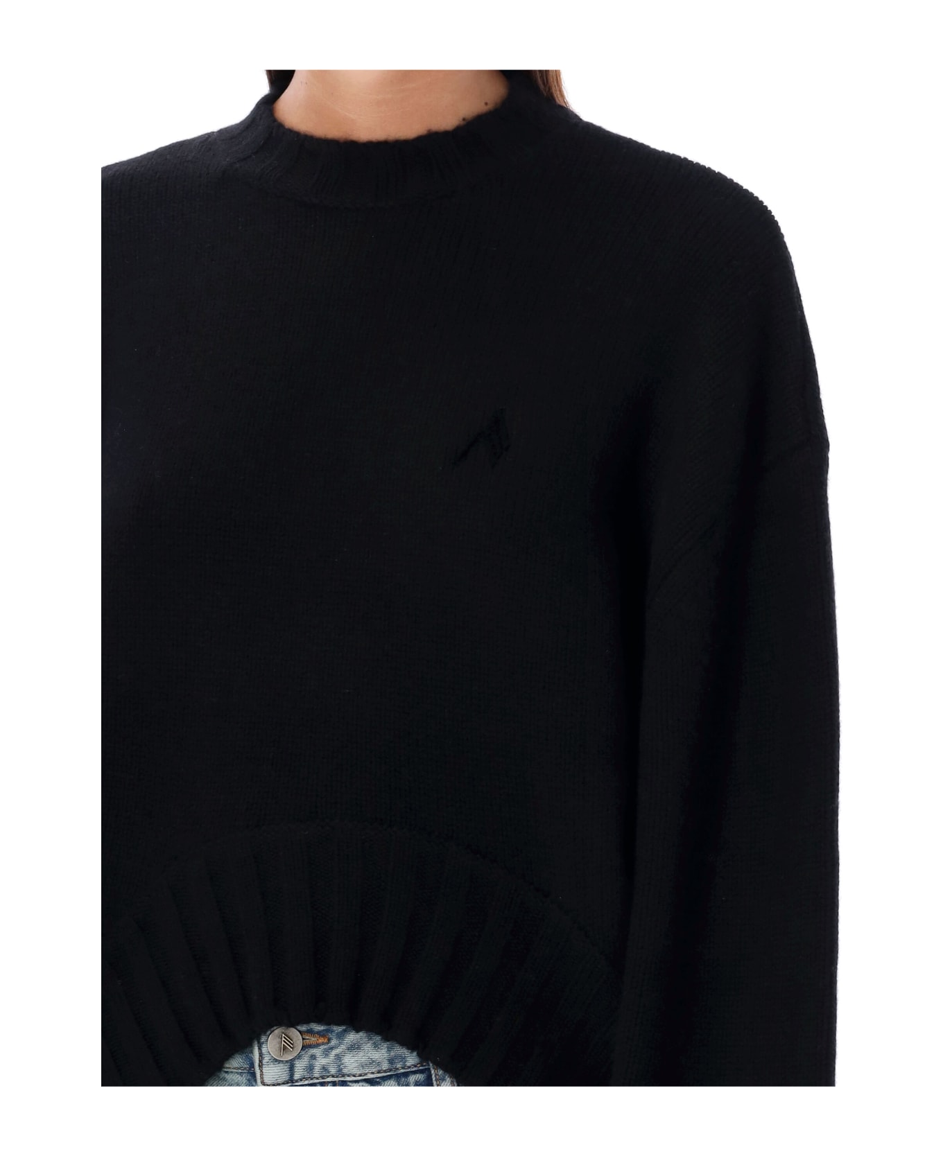 The Attico Black Wool Blend Sweater - BLACK