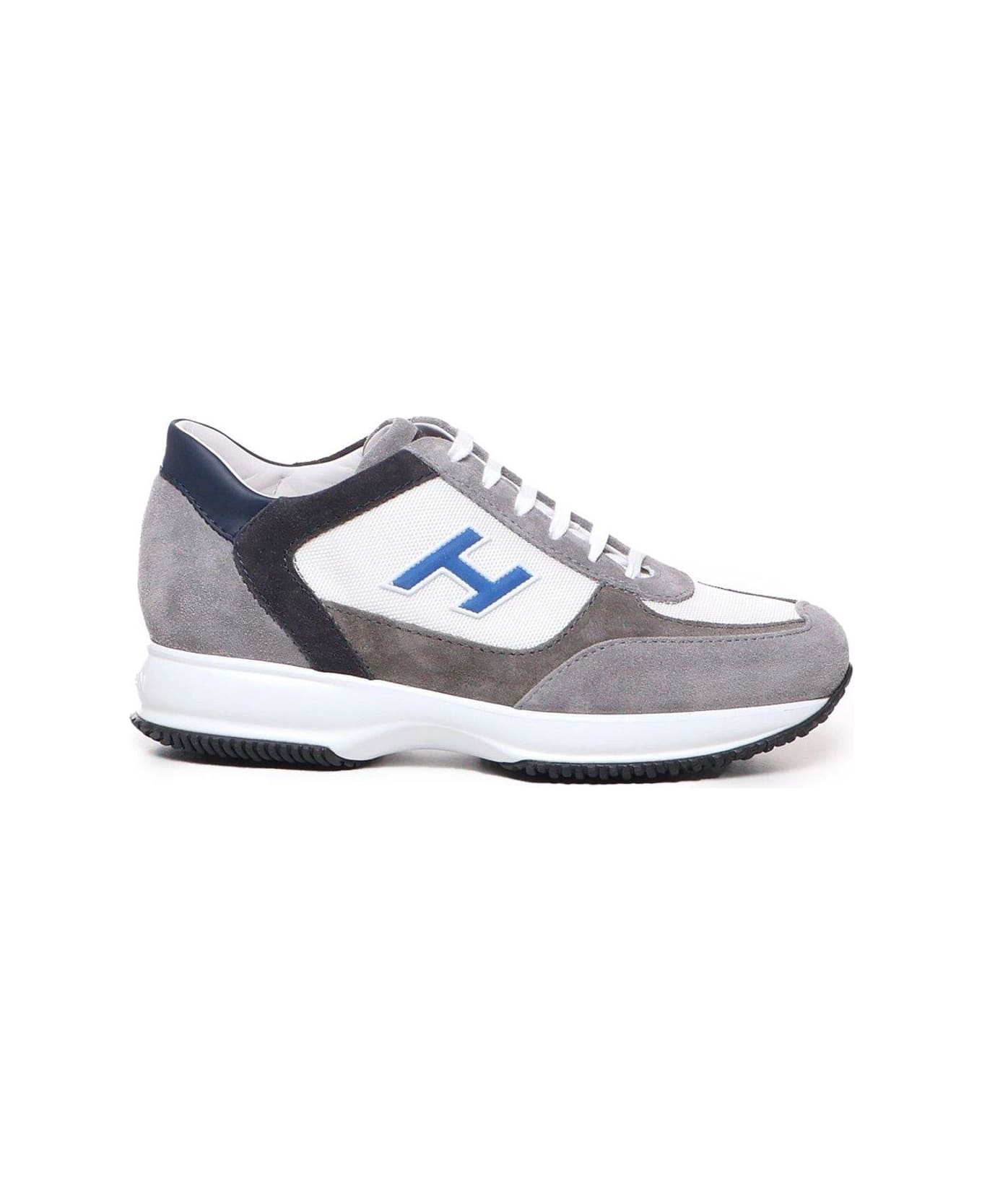 Hogan Interactive Lace-up Sneakers - Grigio/bianco