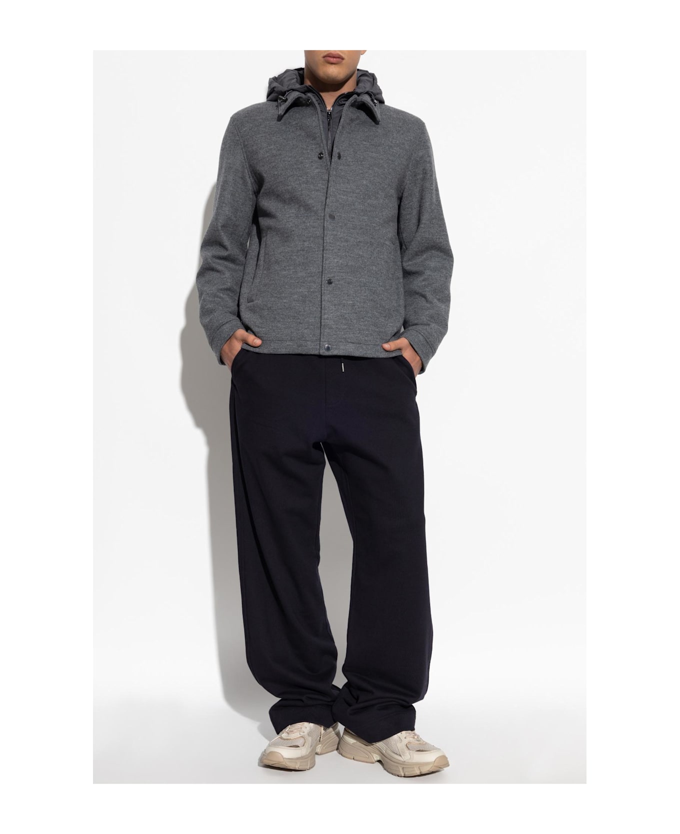 Woolrich Jacket With Hood - Grey