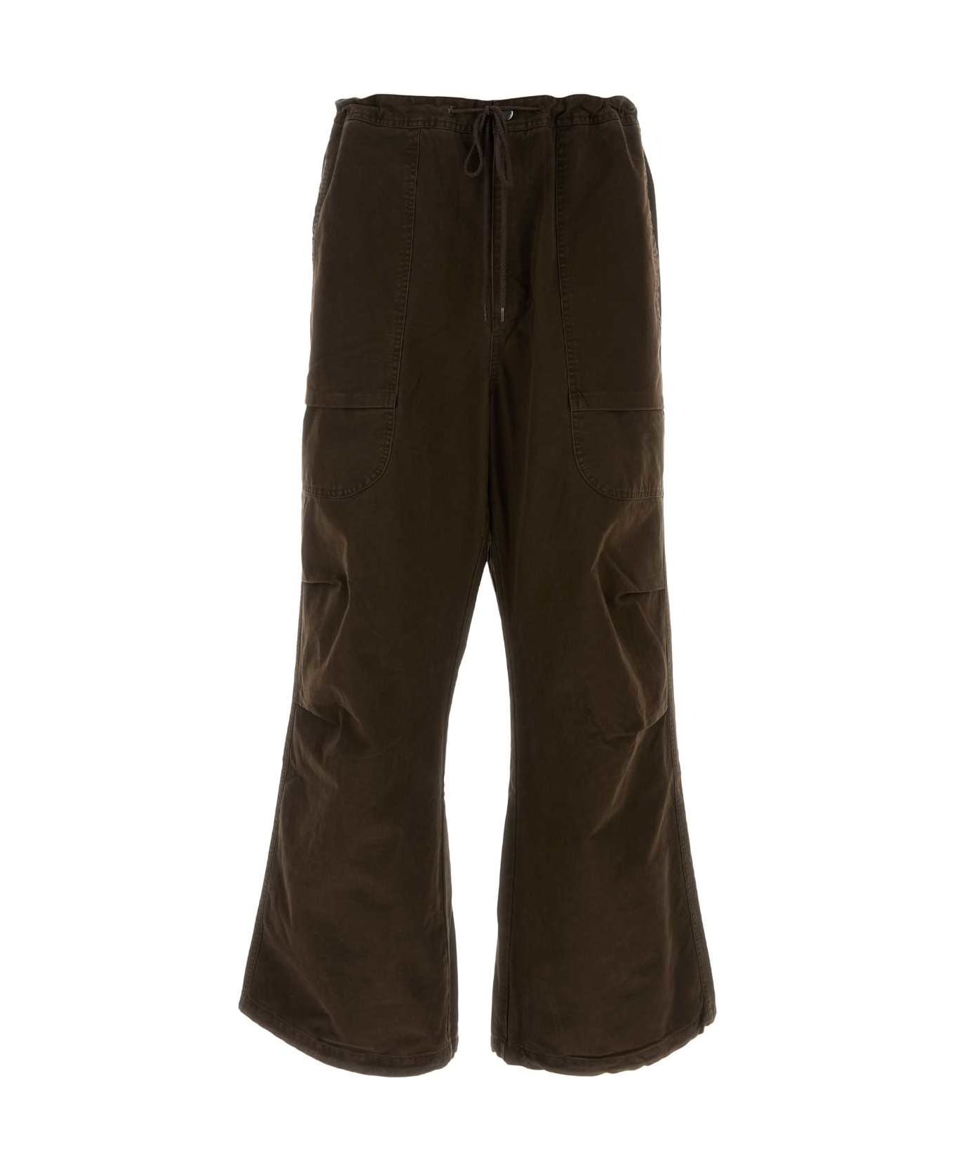 Entire Studios Brown Cotton Wide-leg Pant - BRUNETTE name:467