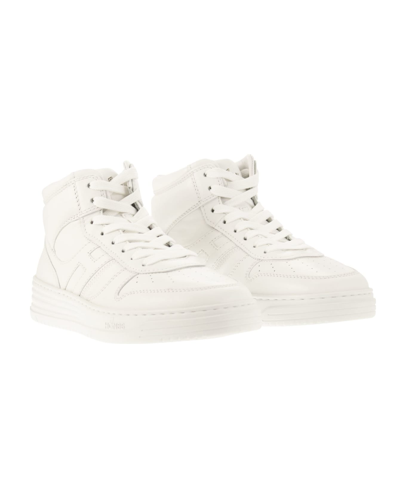 Hogan White Leather Sneakers - White