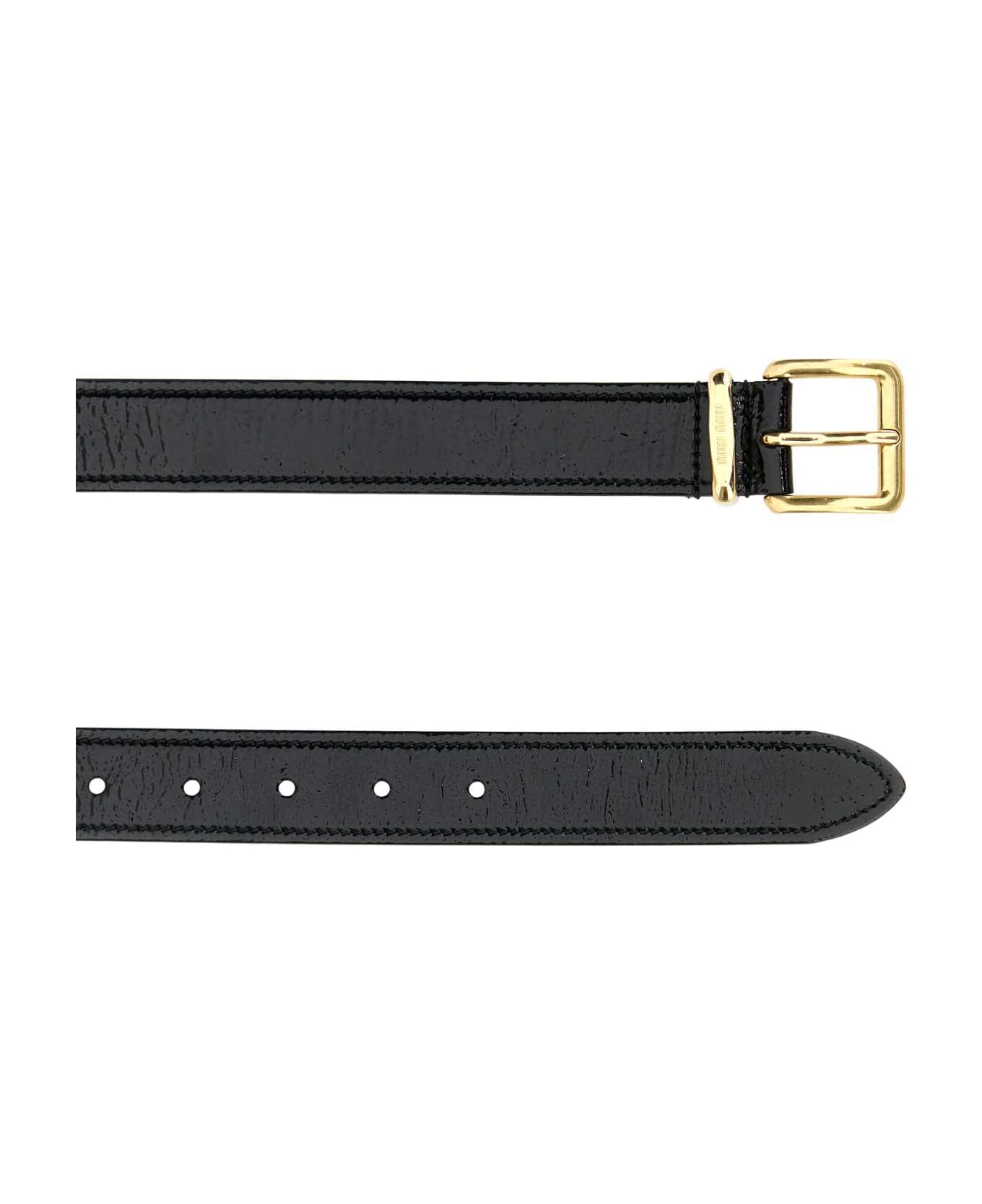 Miu Miu Black Naplak Belt - NERO