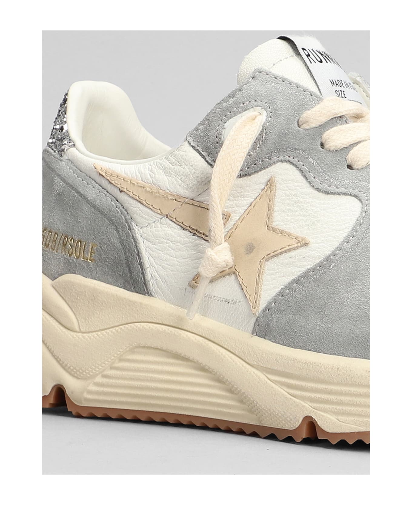 Golden Goose Running Sneakers In Grey Synthetic Fibers - grey