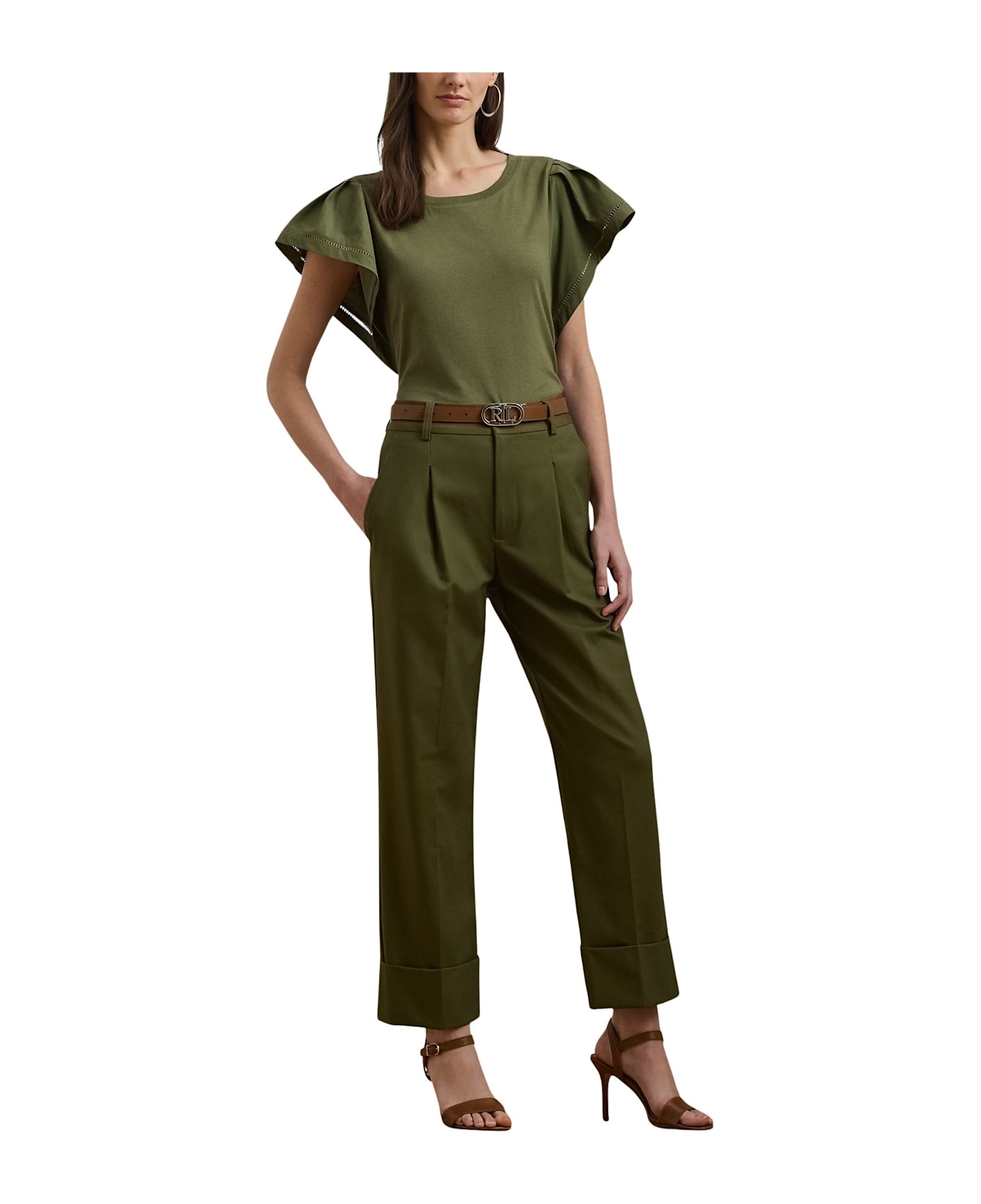 Ralph Lauren Zeeya Ankle Flat Front - Olive Grove