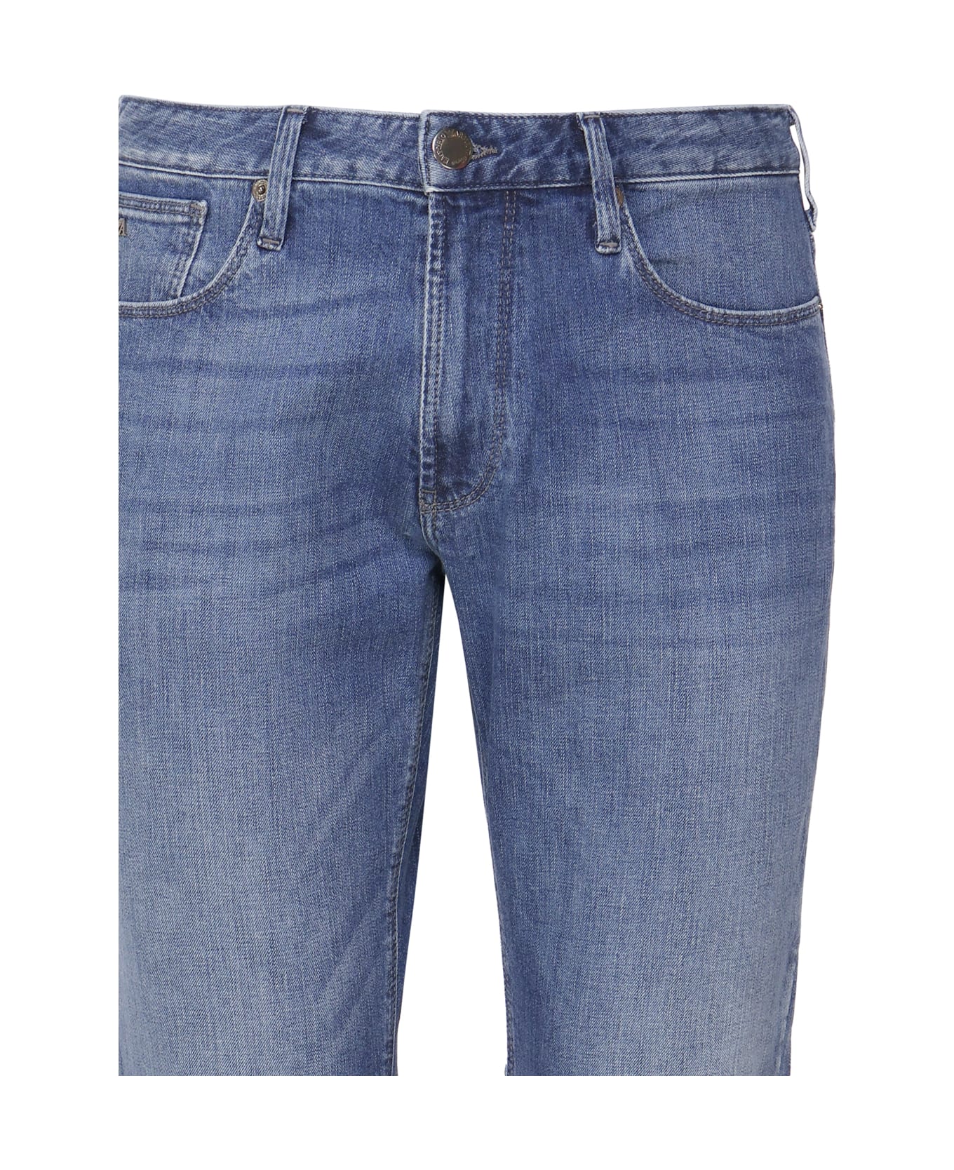 Emporio Armani Slim Mid-rise Jeans - Blue