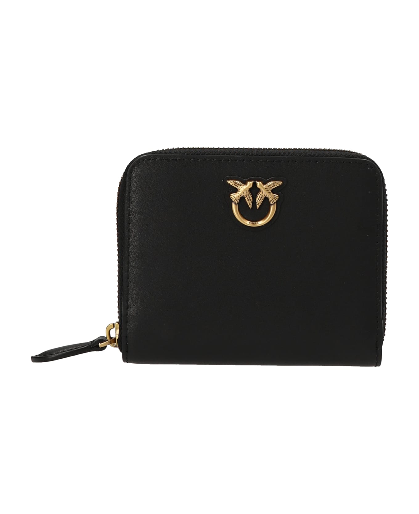Pinko Leather Zip-around Wallet - Black 財布