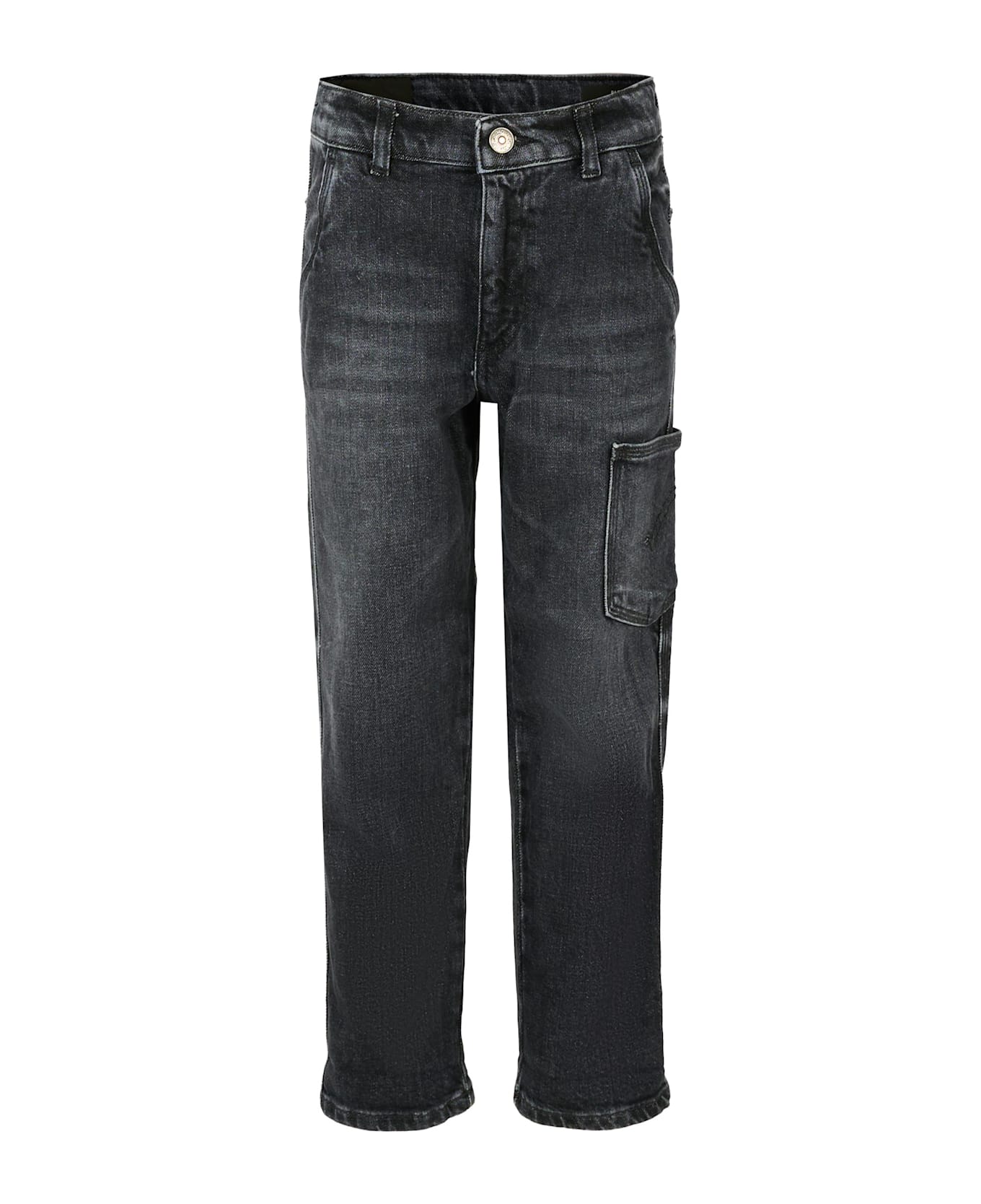 Dondup Black Jeans For Boy With Logo - Black