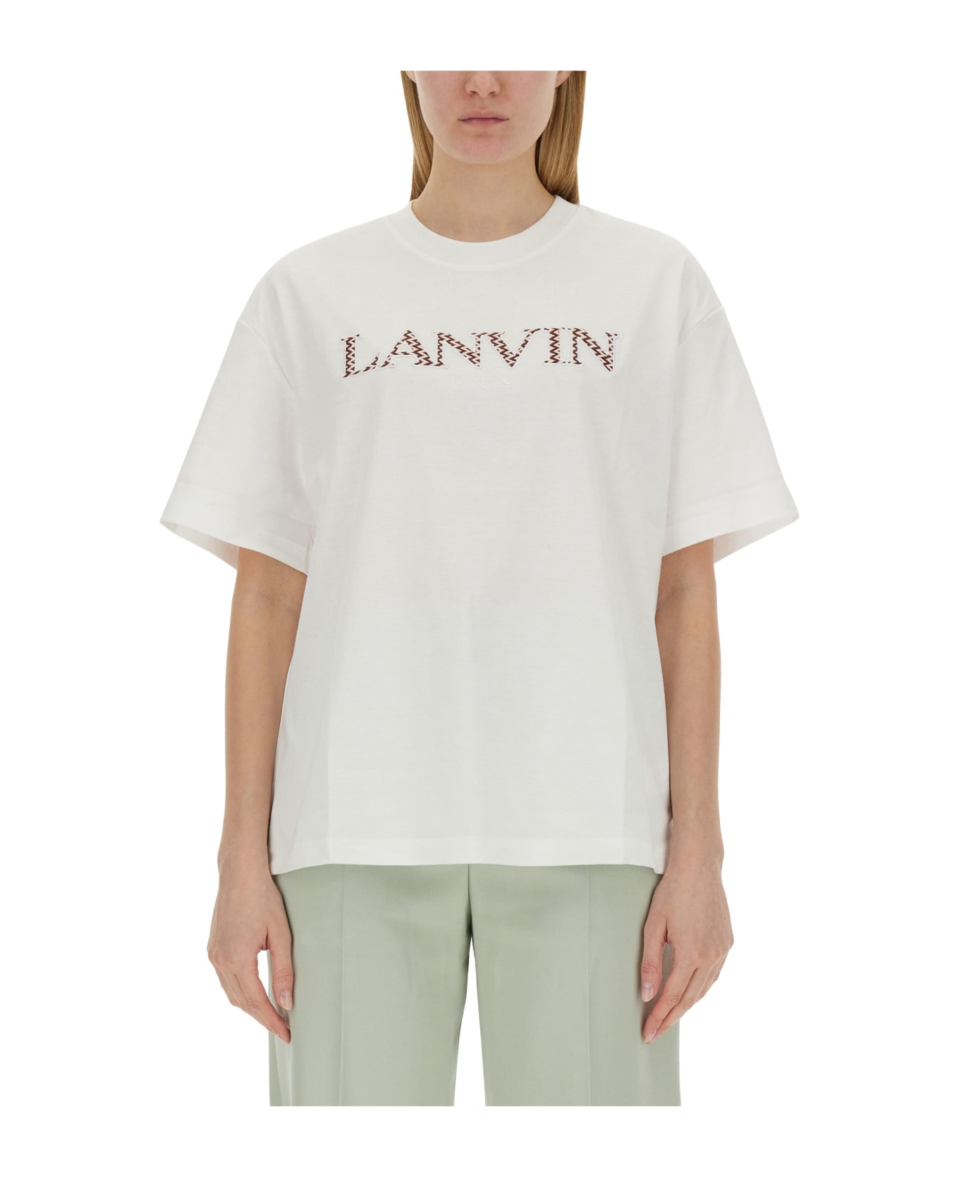 Lanvin T-shirt With Logo - Bianco Tシャツ