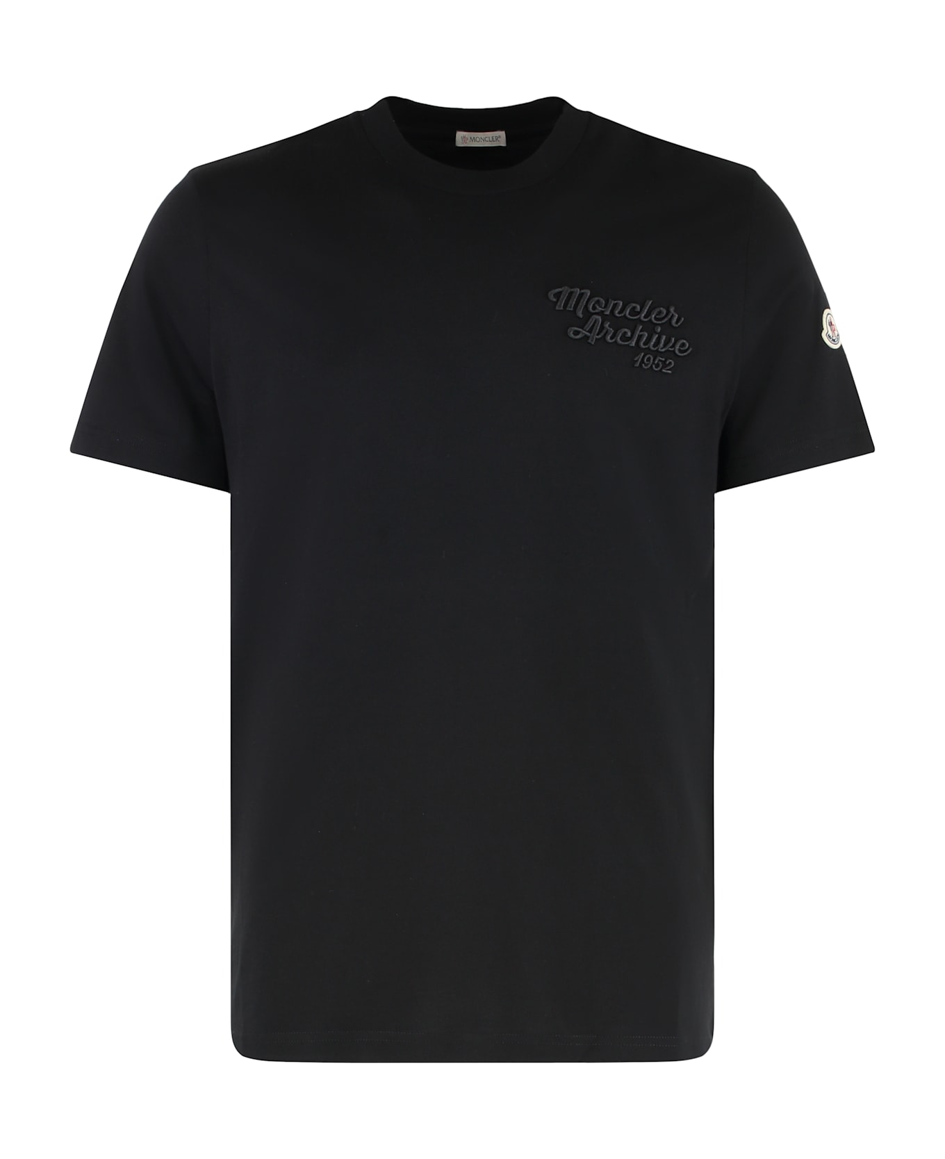 Moncler Logo Cotton T-shirt - black