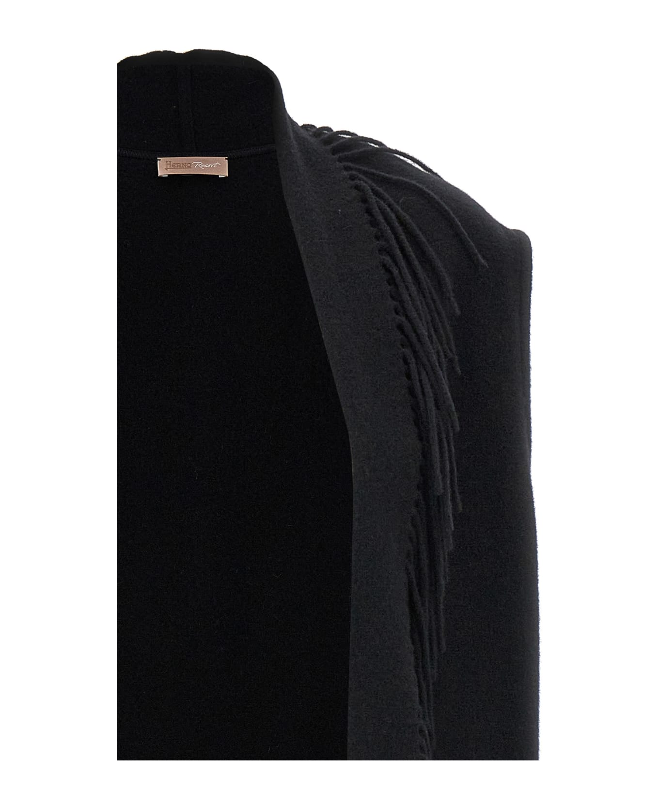 Herno Fringed Vest - nero ベスト