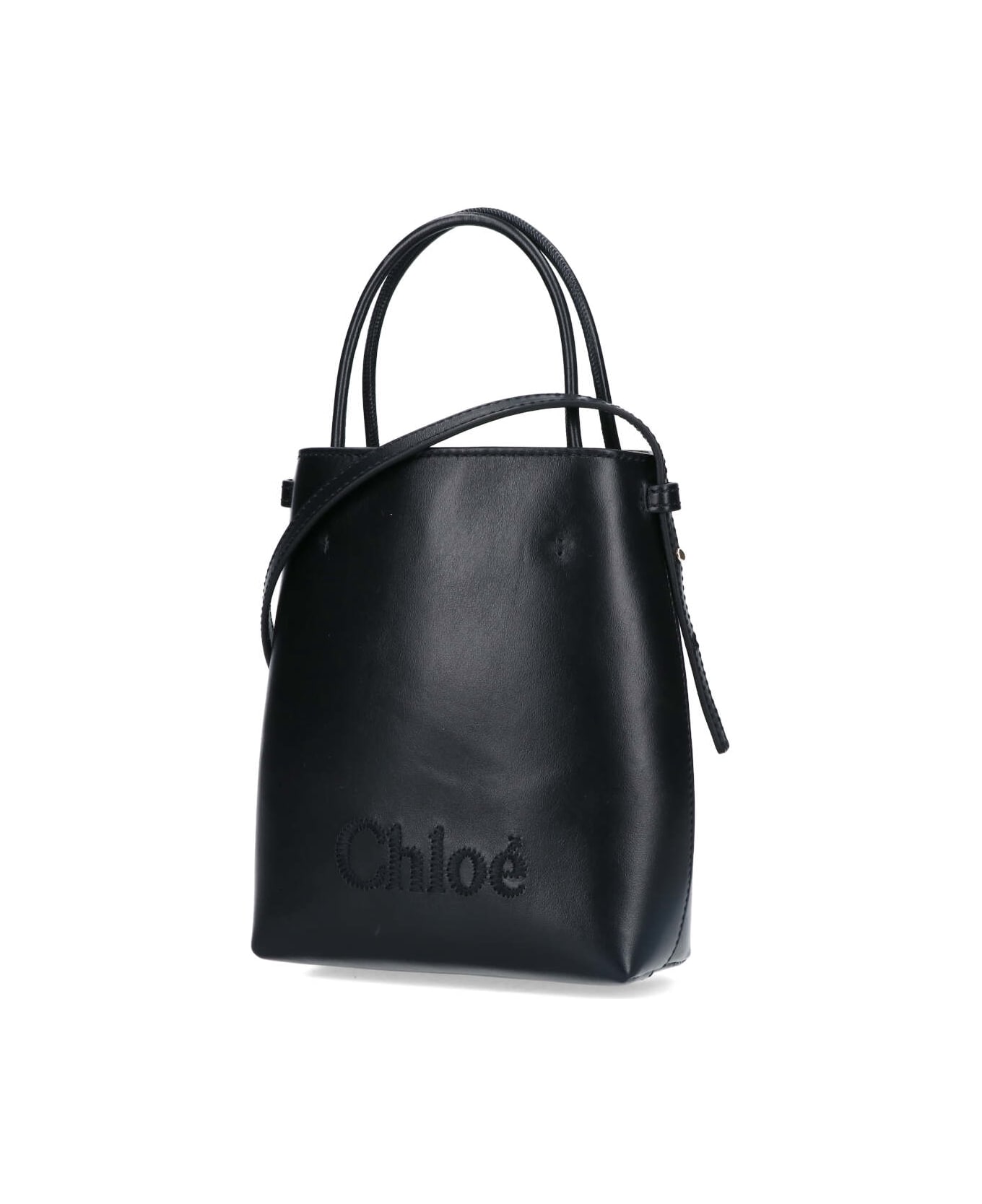 Chloé Sense Micro Tote Bag - Black トートバッグ