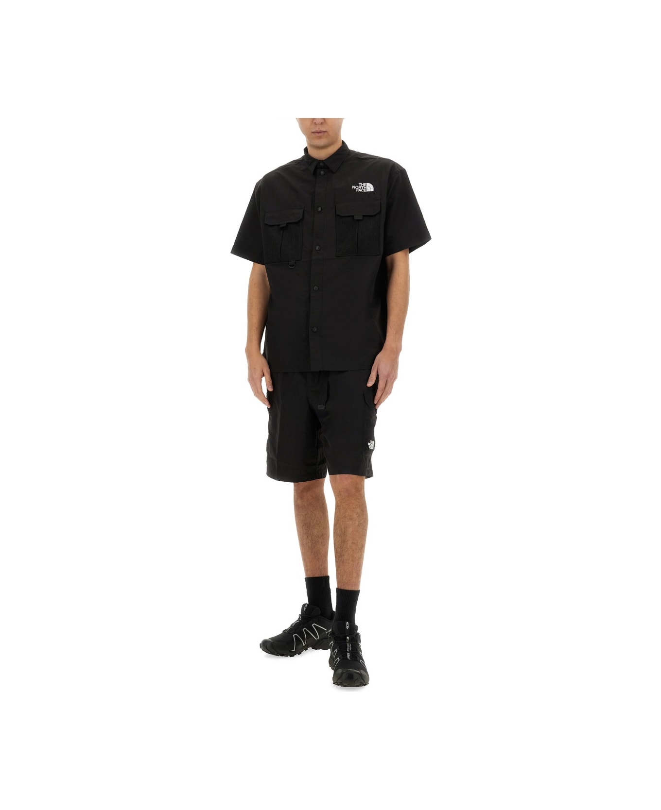 The North Face Logo Print Shirt - BLACK
