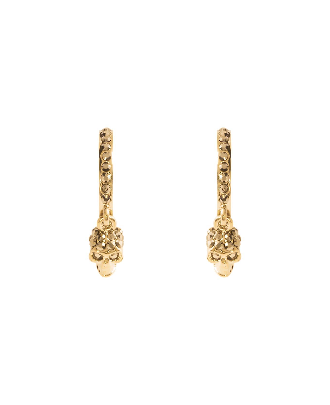 Alexander McQueen Skull Hoop Earrings - ORO (Metallic)