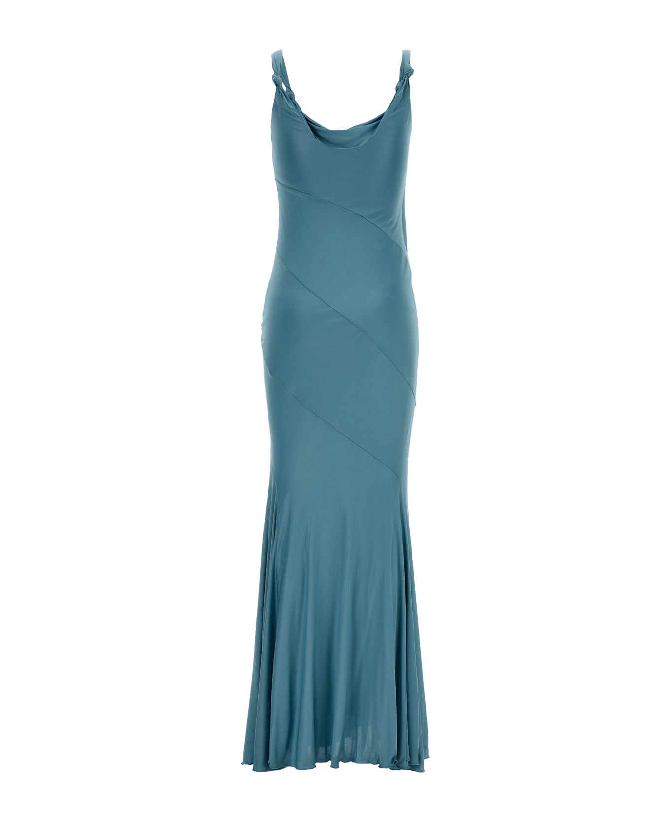 Blumarine Long Jersey Dress - Light Blue