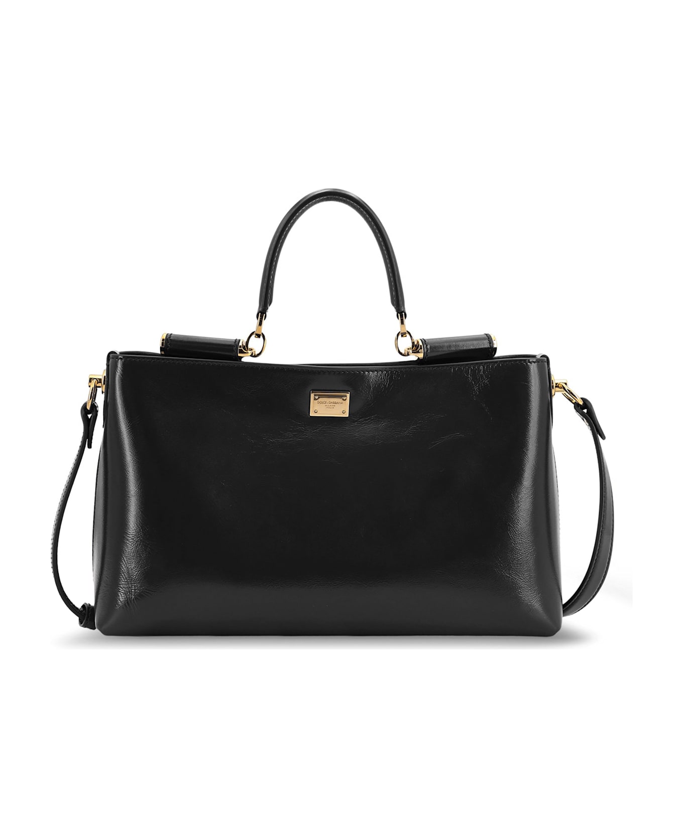 Dolce & Gabbana Leather Crossbody Bag - Black