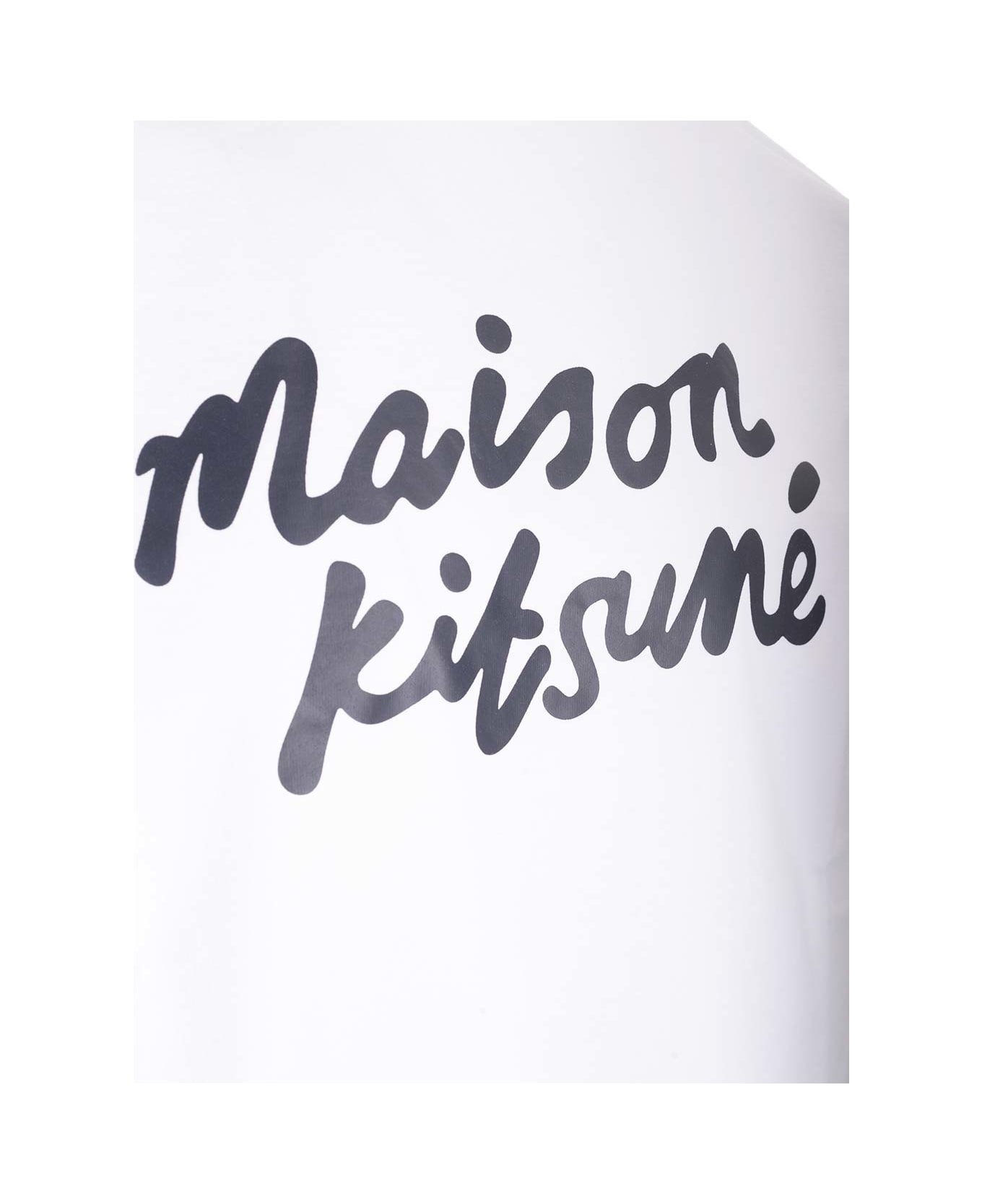 Maison Kitsuné Signature T-shirt - White Black シャツ