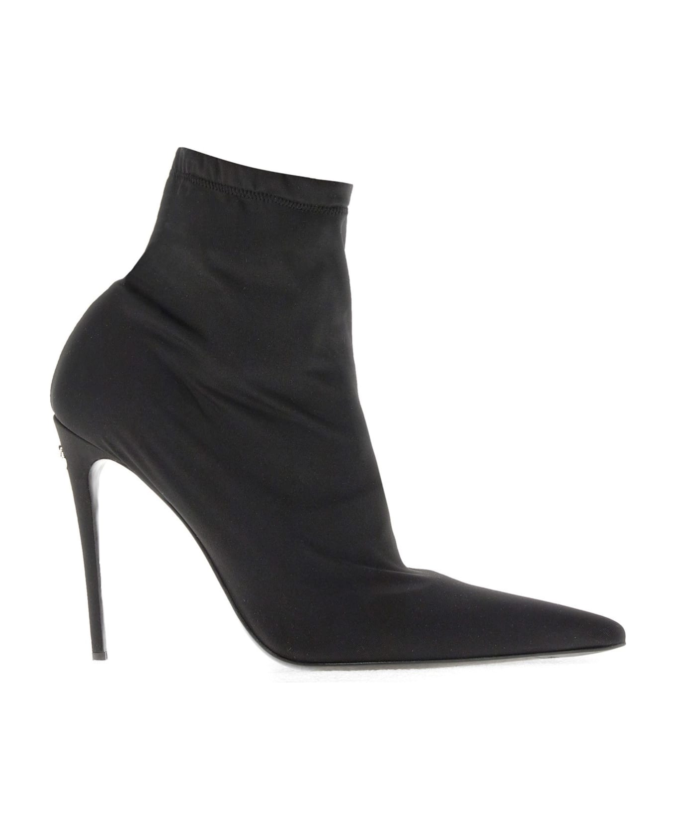 Dolce & Gabbana Stretch Jersey Ankle Boots - Black ブーツ