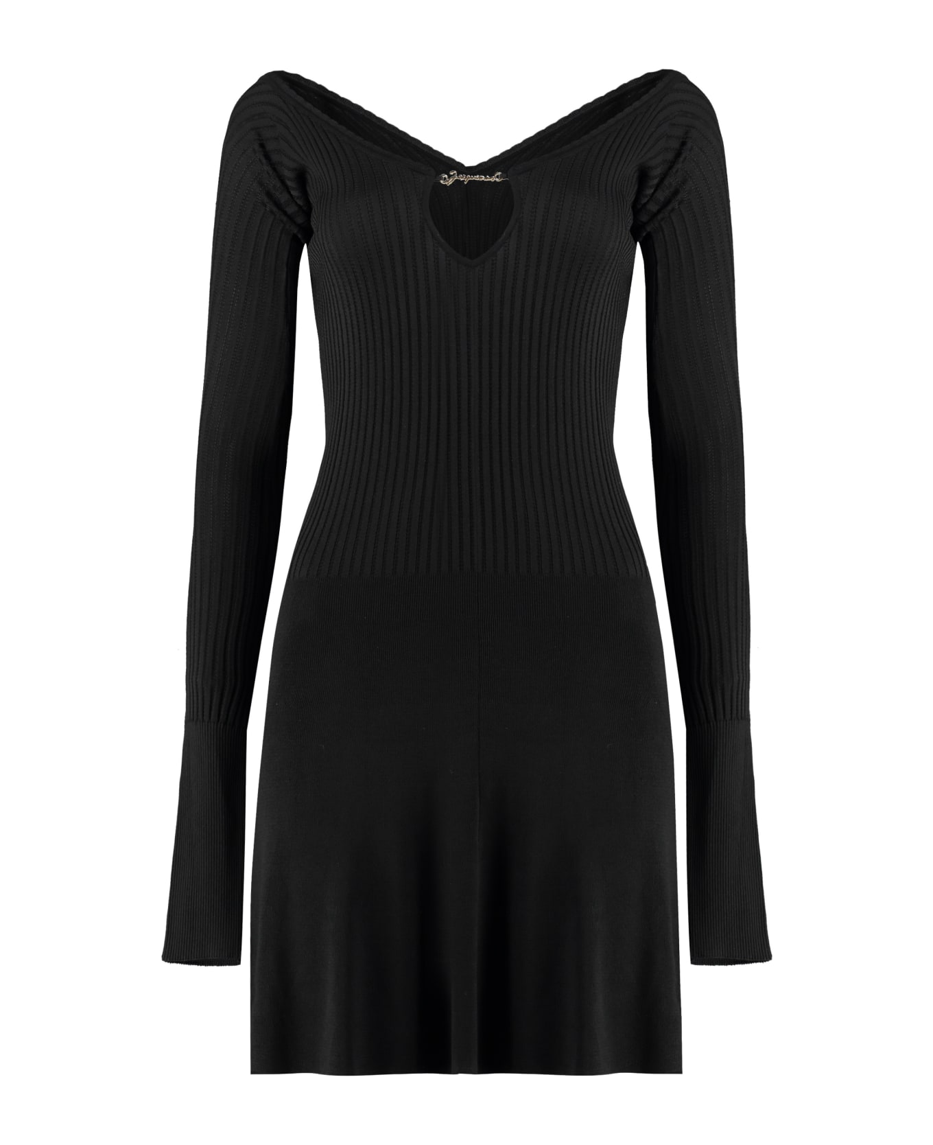 Jacquemus Pralu Knit Mini-dress - black ワンピース＆ドレス