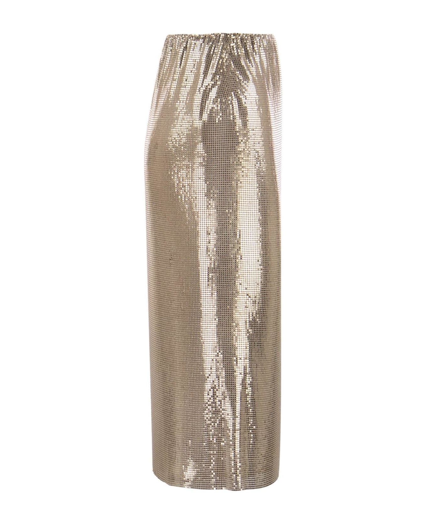 SportMax Embellished High Waist Skirt - Golden