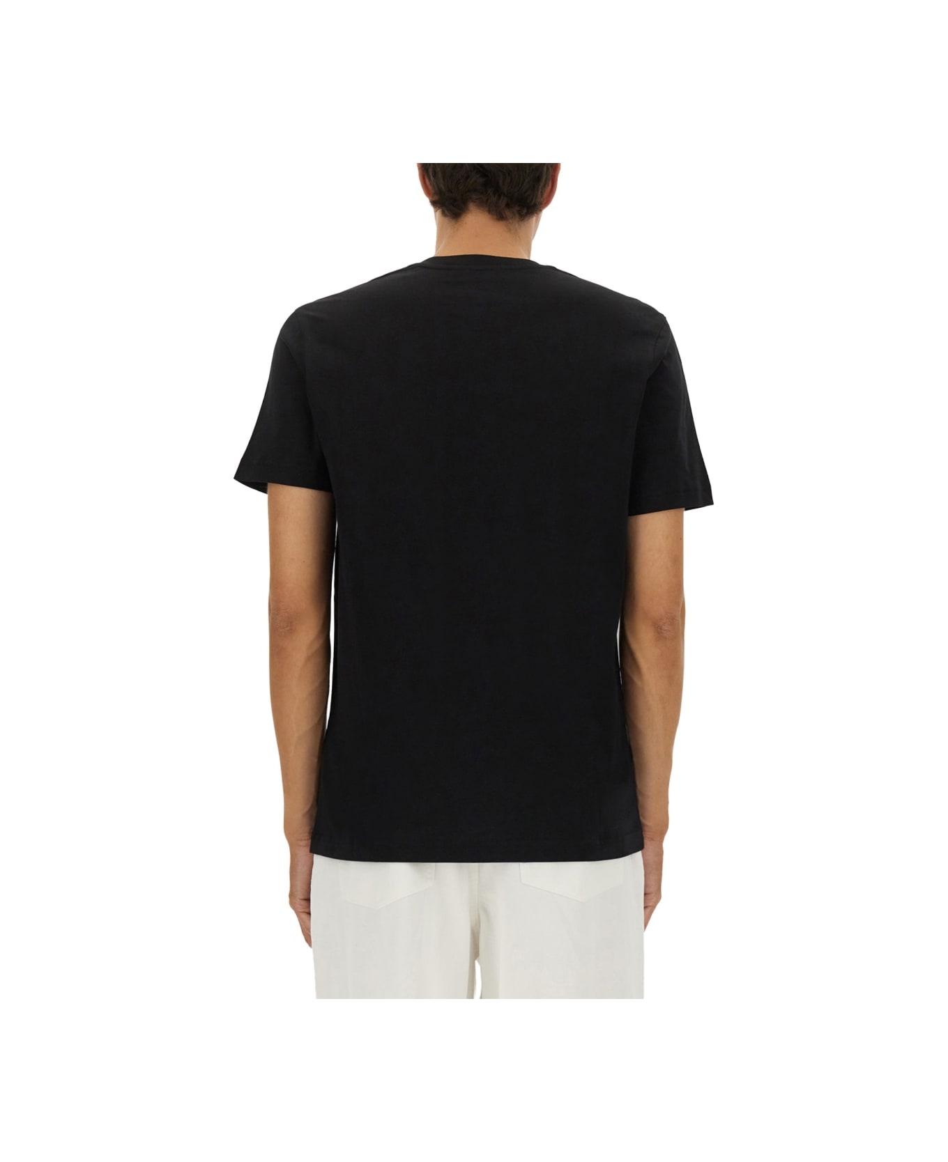 Moschino T-shirt With Logo Ribbon - BLACK