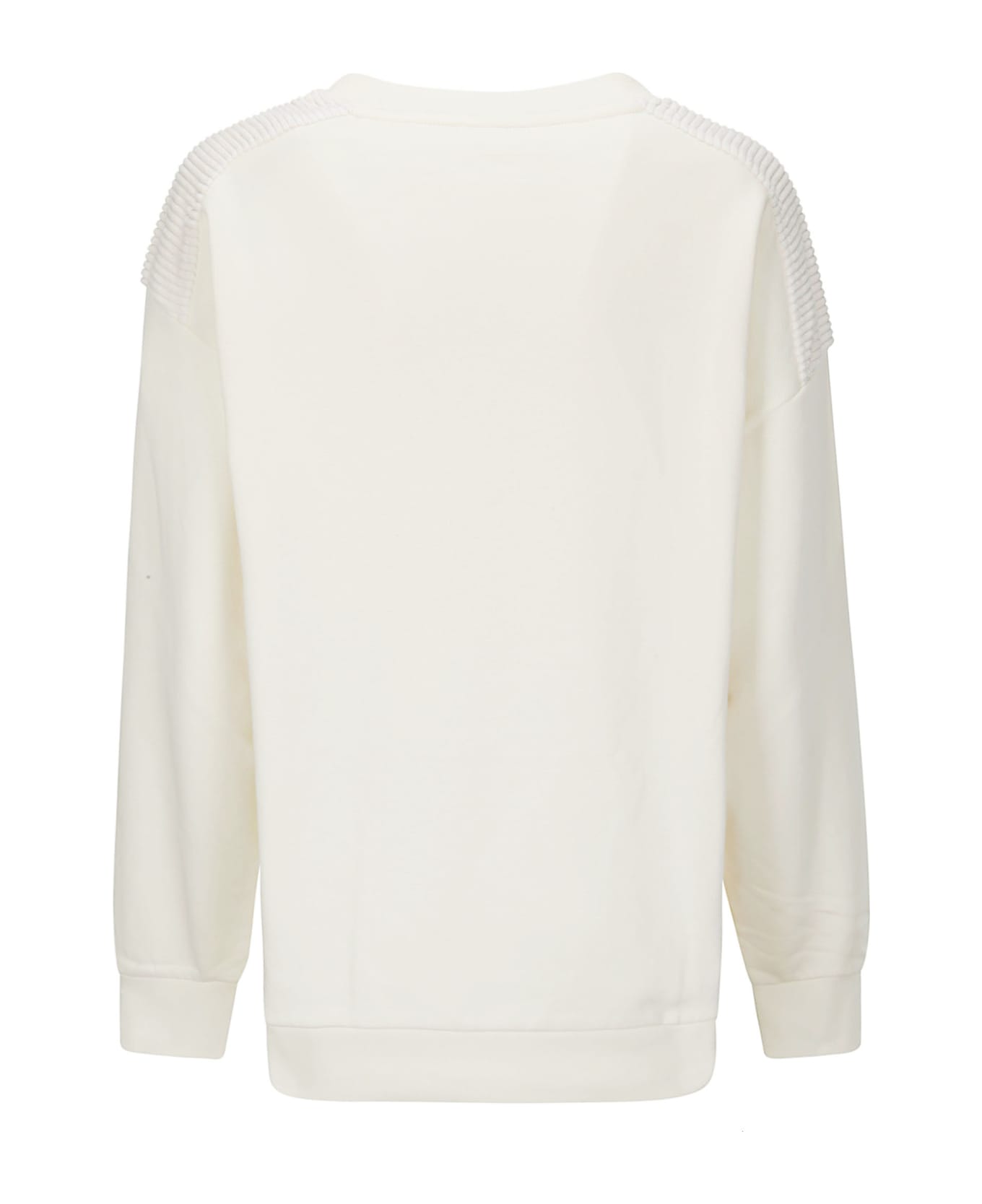 Moncler Sweatshirt With Embroidered Logo - Beige