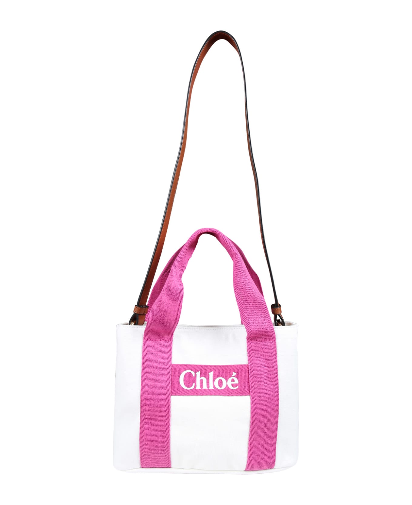 Chloé White Bag For Girl With Logo - White アクセサリー＆ギフト