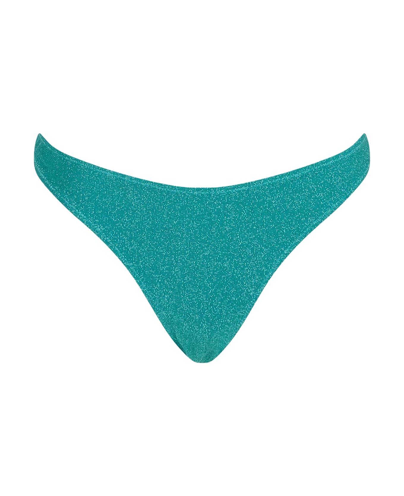 MC2 Saint Barth Woman Teal Lurex Classic Swim Briefs Lido - GREEN