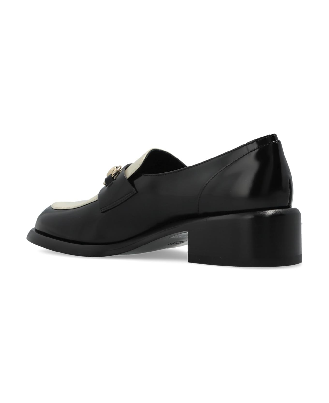 Gucci Leather Shoes With Logo - Black
