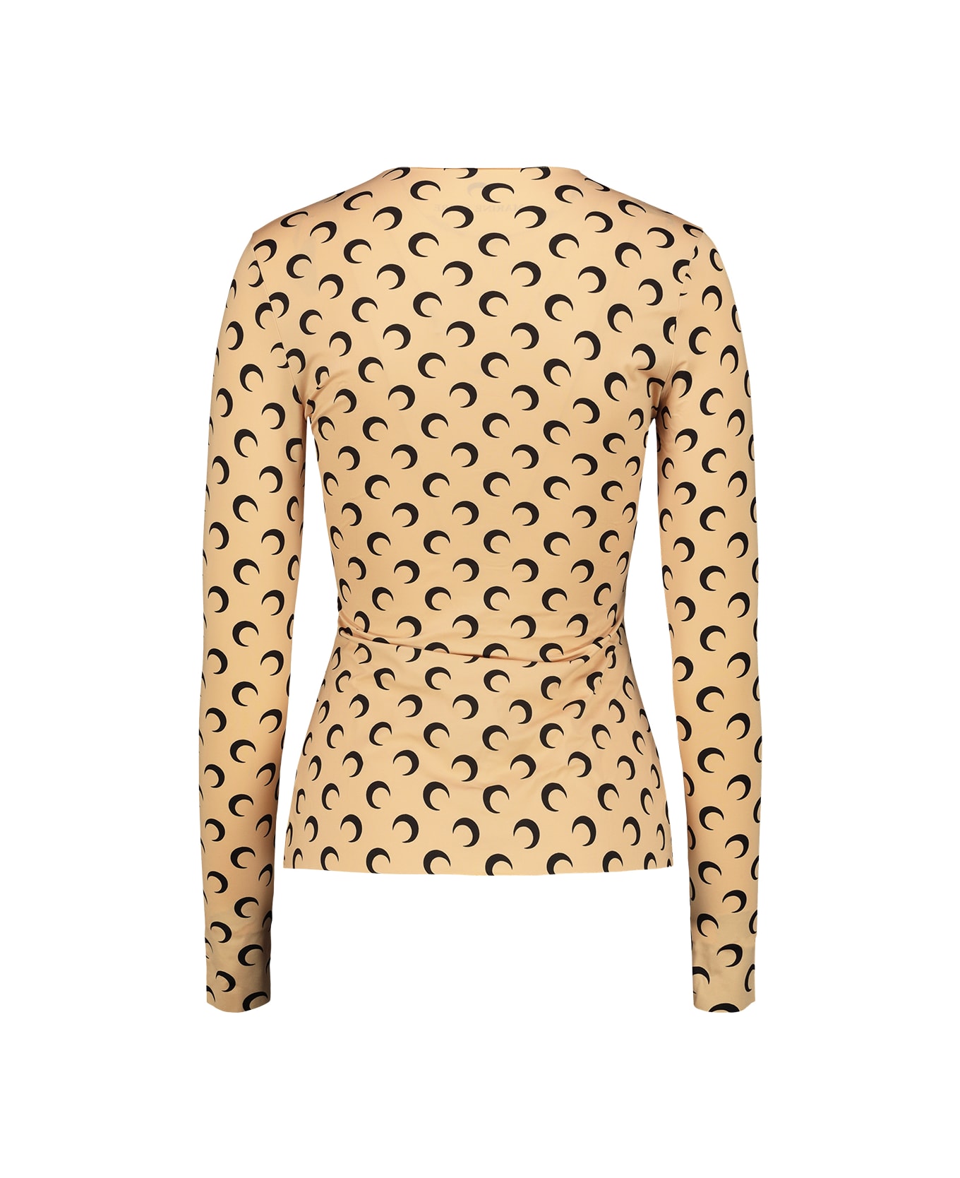 Marine Serre Crewneck Ls Top - Tan