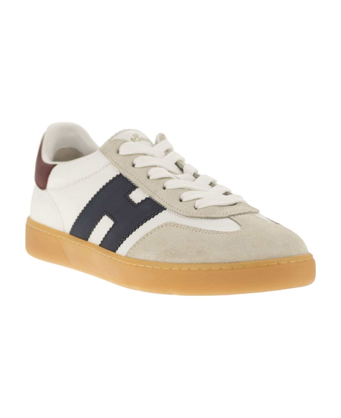 Hogan Cool Sneakers In Leather And Suede - White スニーカー